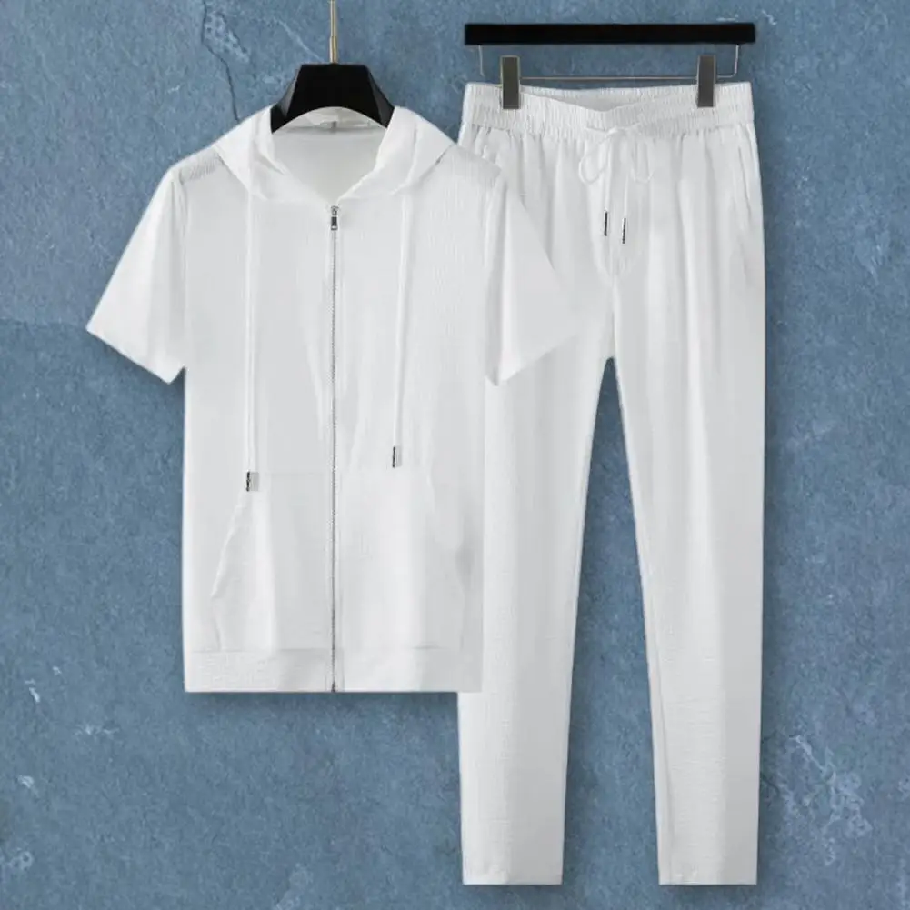 2 Pcs/Set High Quality Men Tracksuit Long Pants Stretchy Elastic Waist Super Breathable T-shirt Pants Set Sweat Absorption
2 Pcs/Set High Quality Men Tracksuit Long Pants Stretchy Elastic Waist Super Breathable T-shirt Pants Set Sweat Absorption