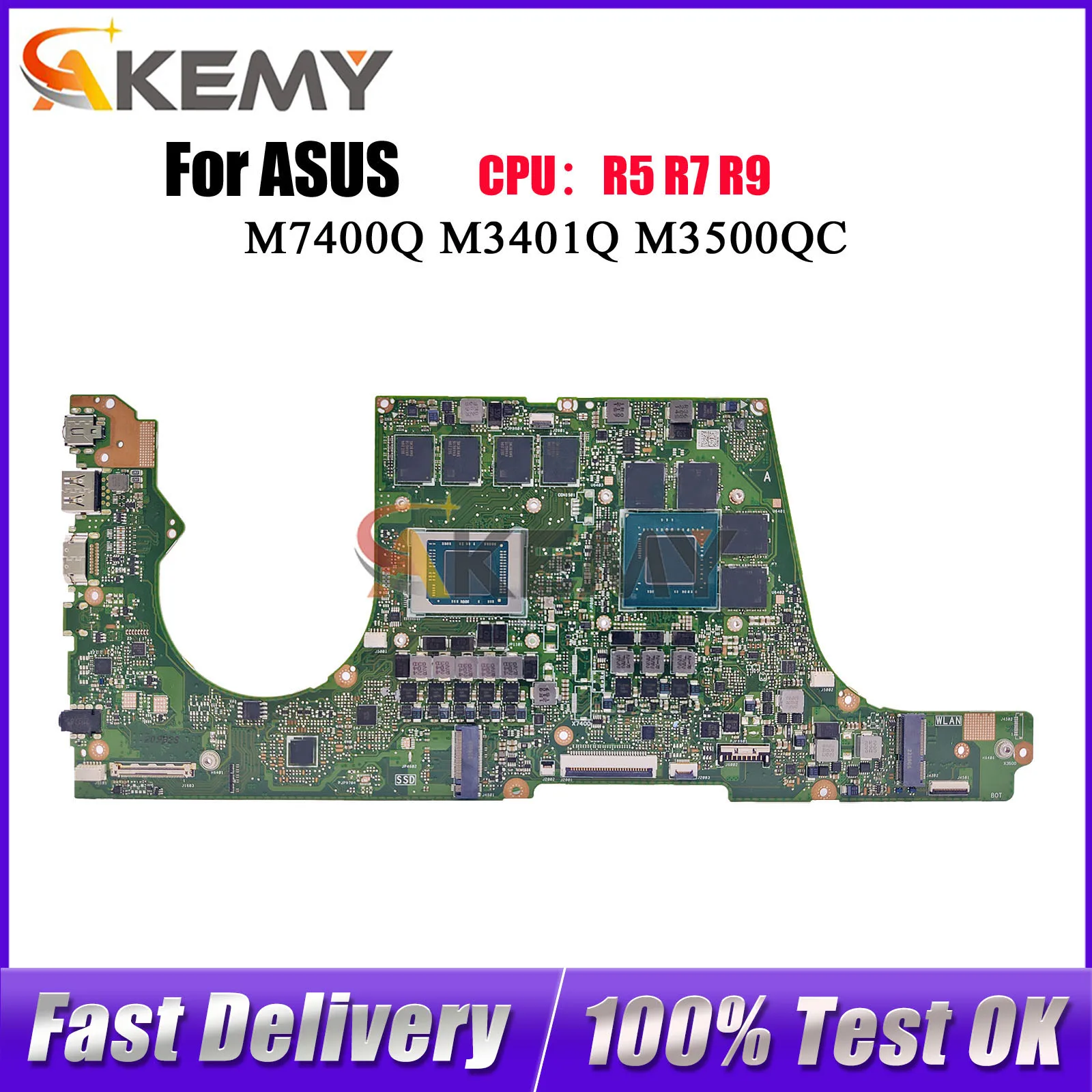 M3500QC Laptop Motherboard For ASUS VivoBook M3400QC M7400Q M3400QE M7600Q D3500Q M3500Q M3400Q M3401Q Mainboard W/ R5 R7 R9 CPU
M3500QC Laptop Motherboard For ASUS VivoBook M3400QC M7400Q M3400QE M7600Q D3500Q M3500Q M3400Q M3401Q Mainboard W/ R5 R7 R9 CPU