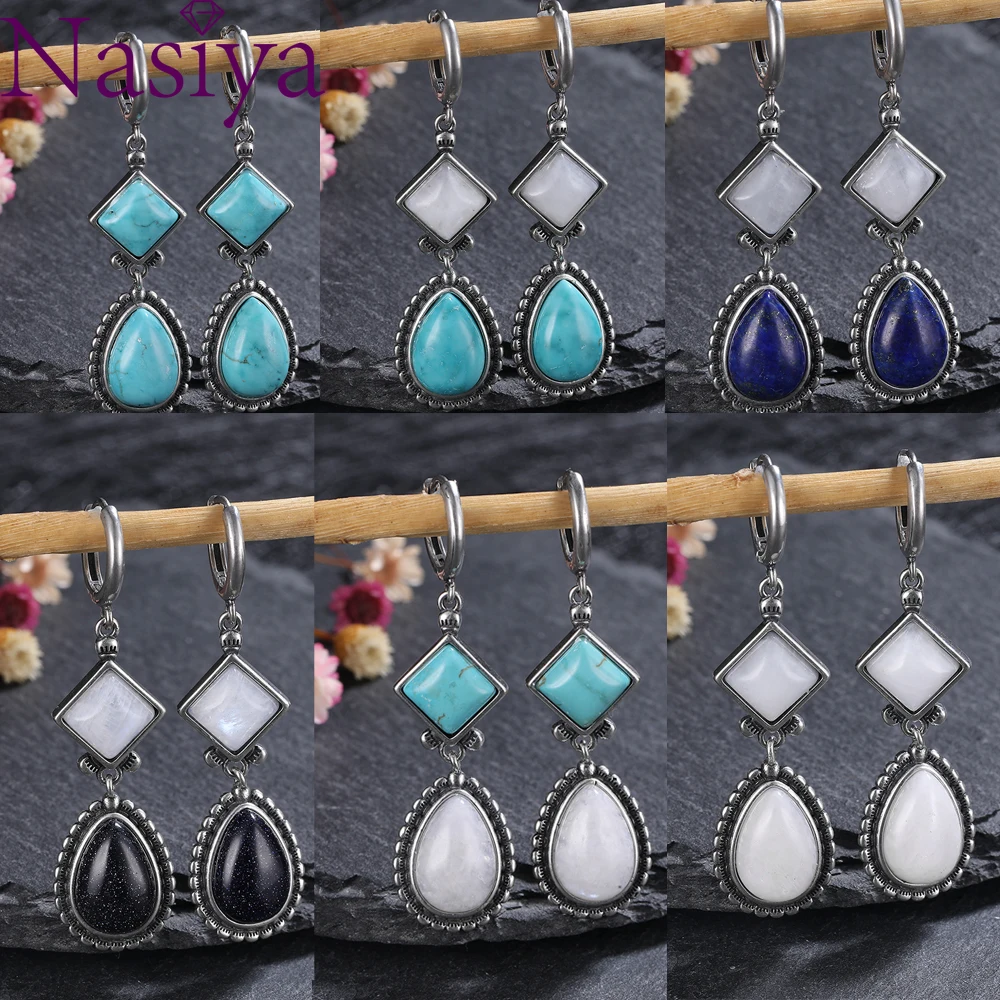 New Elegant Natural Kyanite S925 Silver Drop Earrings for Women Vintage Jewelry Wedding Engagement Hoop Earrings Gifts
New Elegant Natural Kyanite S925 Silver Drop Earrings for Women Vintage Jewelry Wedding Engagement Hoop Earrings Gifts