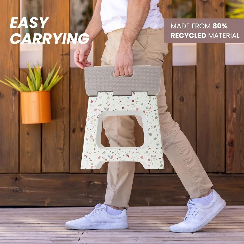 Compact Step Stool Foldable, 10-1/2-inch Step Stools for Adults up to 330 Pound, Lightweight Stool, Non-Slip Folding Step Stool
Compact Step Stool Foldable, 10-1/2-inch Step Stools for Adults up to 330 Pound, Lightweight Stool, Non-Slip Folding Step Stool