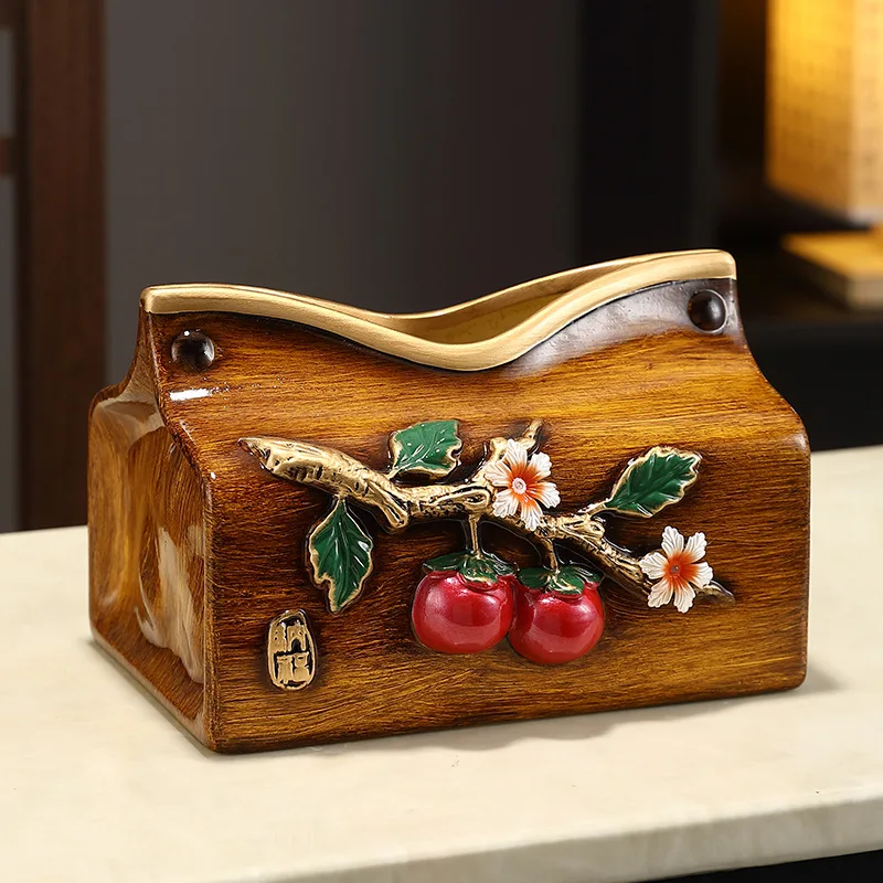 DSA Chinese persimmon tissue box light luxury high-end household living room bedroom dining room coffee table storage creative
DSA Chinese persimmon tissue box light luxury high-end household living room bedroom dining room coffee table storage creative