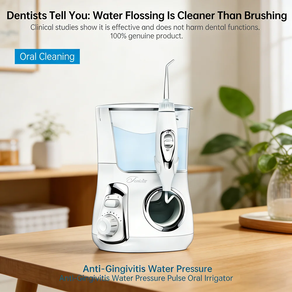 10 Modes Electric Desktop Dental Flosser 800ML 5 Nozzles Water Irrigator Clean Teeth
10 Modes Electric Desktop Dental Flosser 800ML 5 Nozzles Water Irrigator Clean Teeth