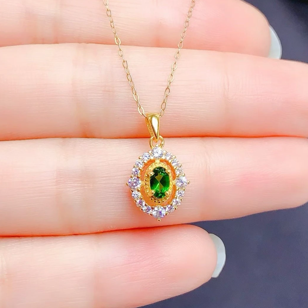 Russian Natural Diopside Pendant 925 Silver Elegant Green Stone Daily Wear Necklace with Certificate Gift for Girlfriend
Russian Natural Diopside Pendant 925 Silver Elegant Green Stone Daily Wear Necklace with Certificate Gift for Girlfriend