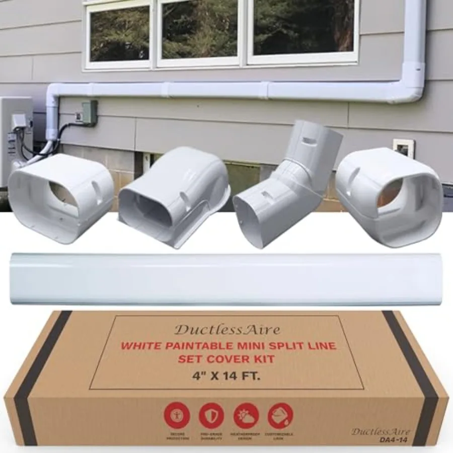 Mini Split Line Set Cover Kit - Paintable Mini Split Cover for Air Conditioner and Mini Split AC/Heating System - Weather Resis
Mini Split Line Set Cover Kit - Paintable Mini Split Cover for Air Conditioner and Mini Split AC/Heating System - Weather Resis