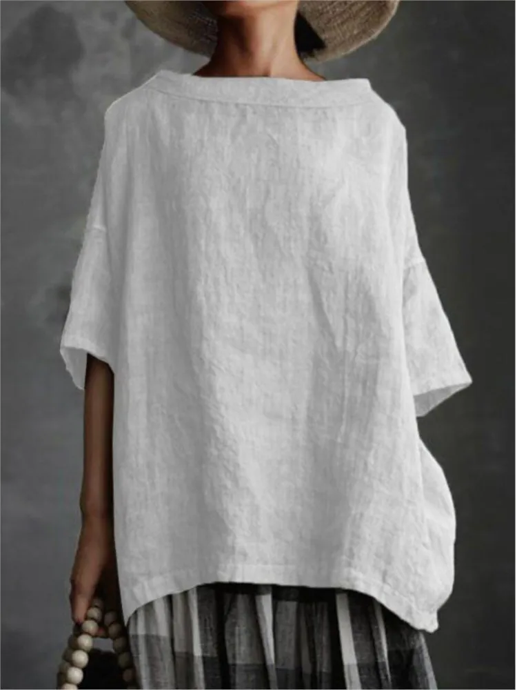 Casual Solid Loose T Shirt Top Lady Fashion Short Sleeve O Neck Pullover Tshirts Tops For Women Holiday Office Womens Clothing
Casual Solid Loose T Shirt Top Lady Fashion Short Sleeve O Neck Pullover Tshirts Tops For Women Holiday Office Womens Clothing