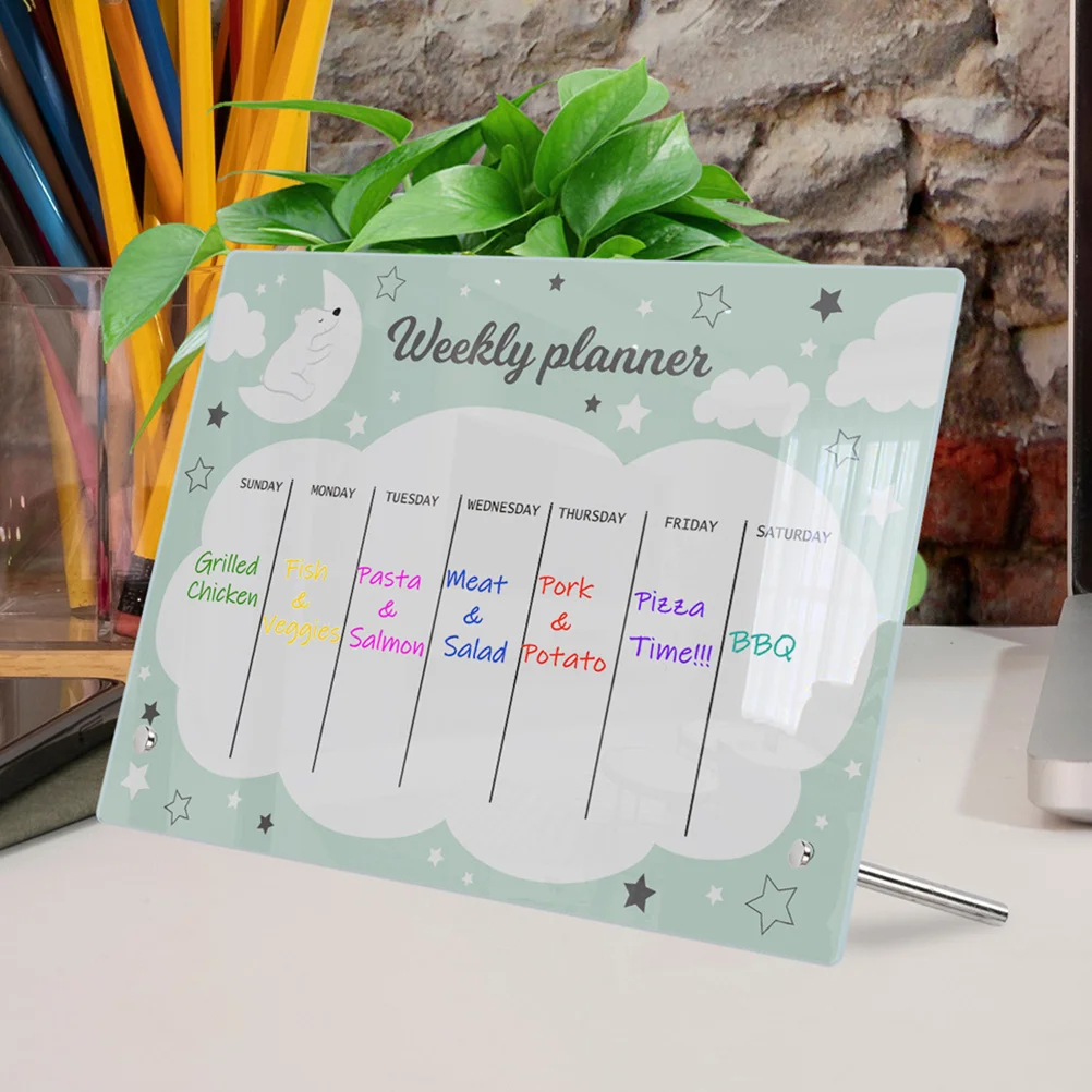 1 set 1 Set Desktop Acrylic Memo Board 2-Sided Erasable Dry Erase Writing Surface Reusable Planner For Office School Home Clear
1 set 1 Set Desktop Acrylic Memo Board 2-Sided Erasable Dry Erase Writing Surface Reusable Planner For Office School Home Clear