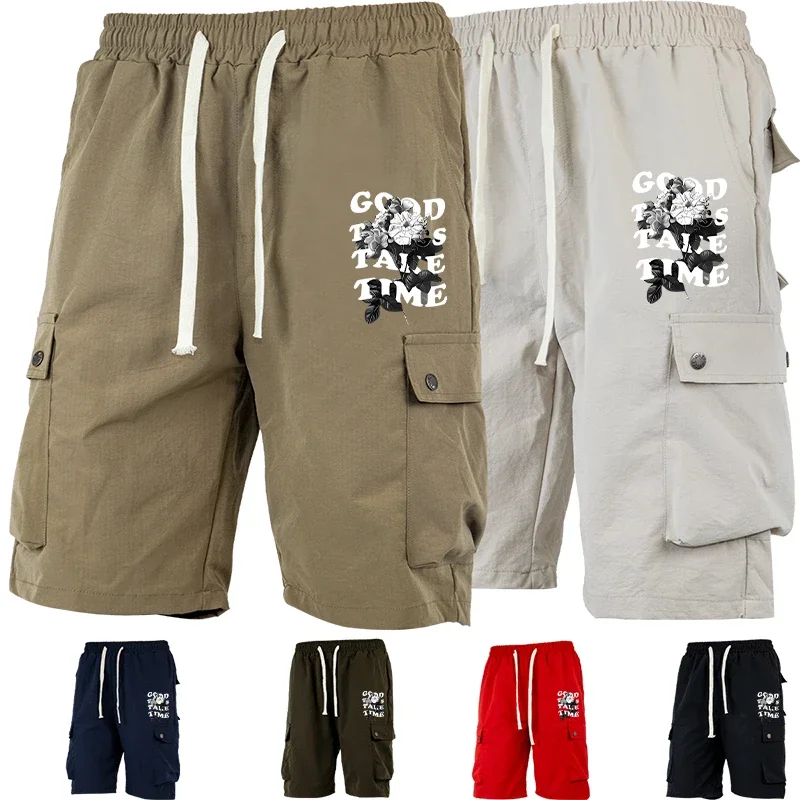Men's Cargo Shorts Knee Length Plain Multi-Pocket Drawstring Summer Casual Outdoor Loose Fit Half Pants Streetwear Style
Men's Cargo Shorts Knee Length Plain Multi-Pocket Drawstring Summer Casual Outdoor Loose Fit Half Pants Streetwear Style