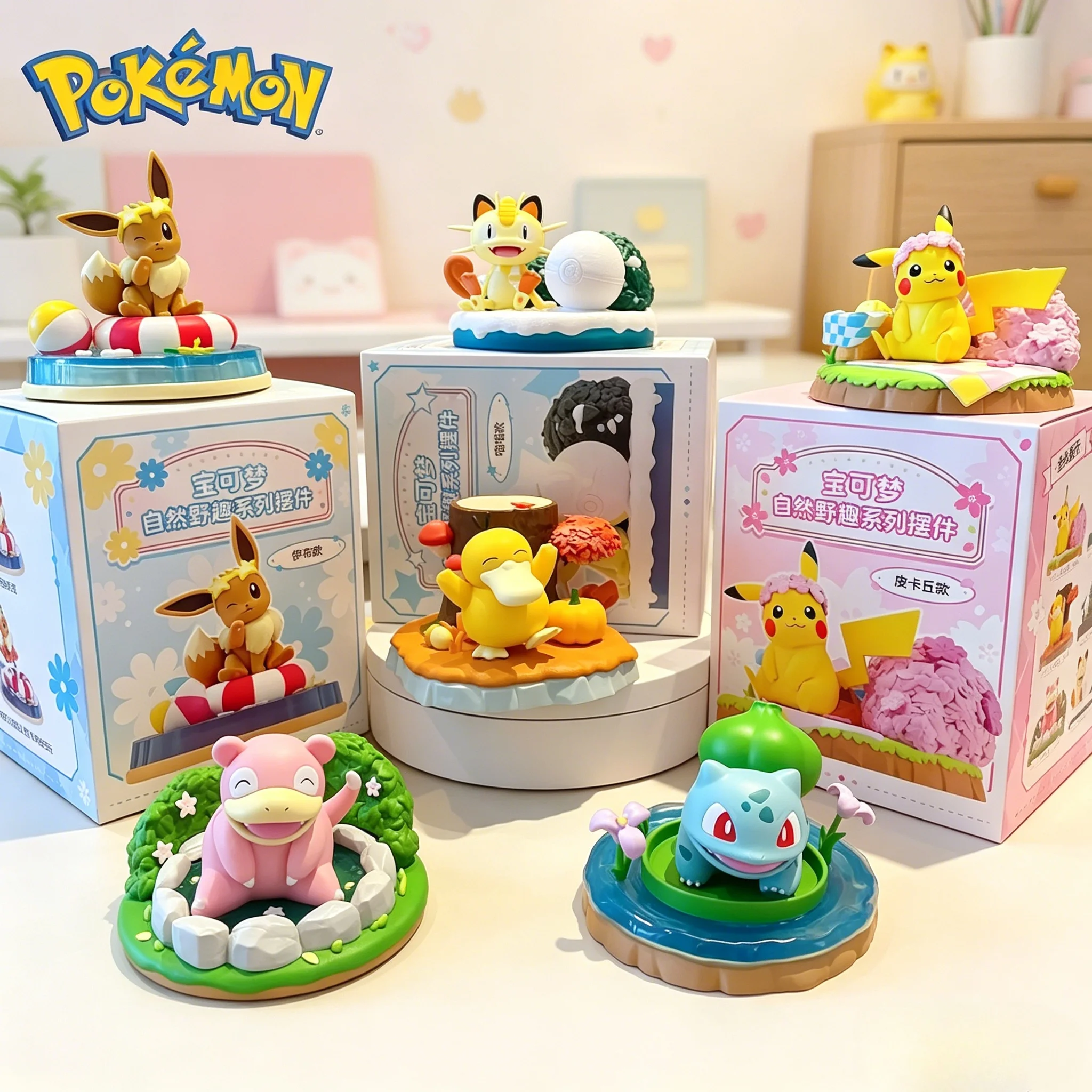 New Pokemon Natural Fun Psyduck Pikachu Eevee Meowth Bulbasaur Slowpoke Anime Action Figures PVC Toys Adorable Doll Kids Gift
New Pokemon Natural Fun Psyduck Pikachu Eevee Meowth Bulbasaur Slowpoke Anime Action Figures PVC Toys Adorable Doll Kids Gift