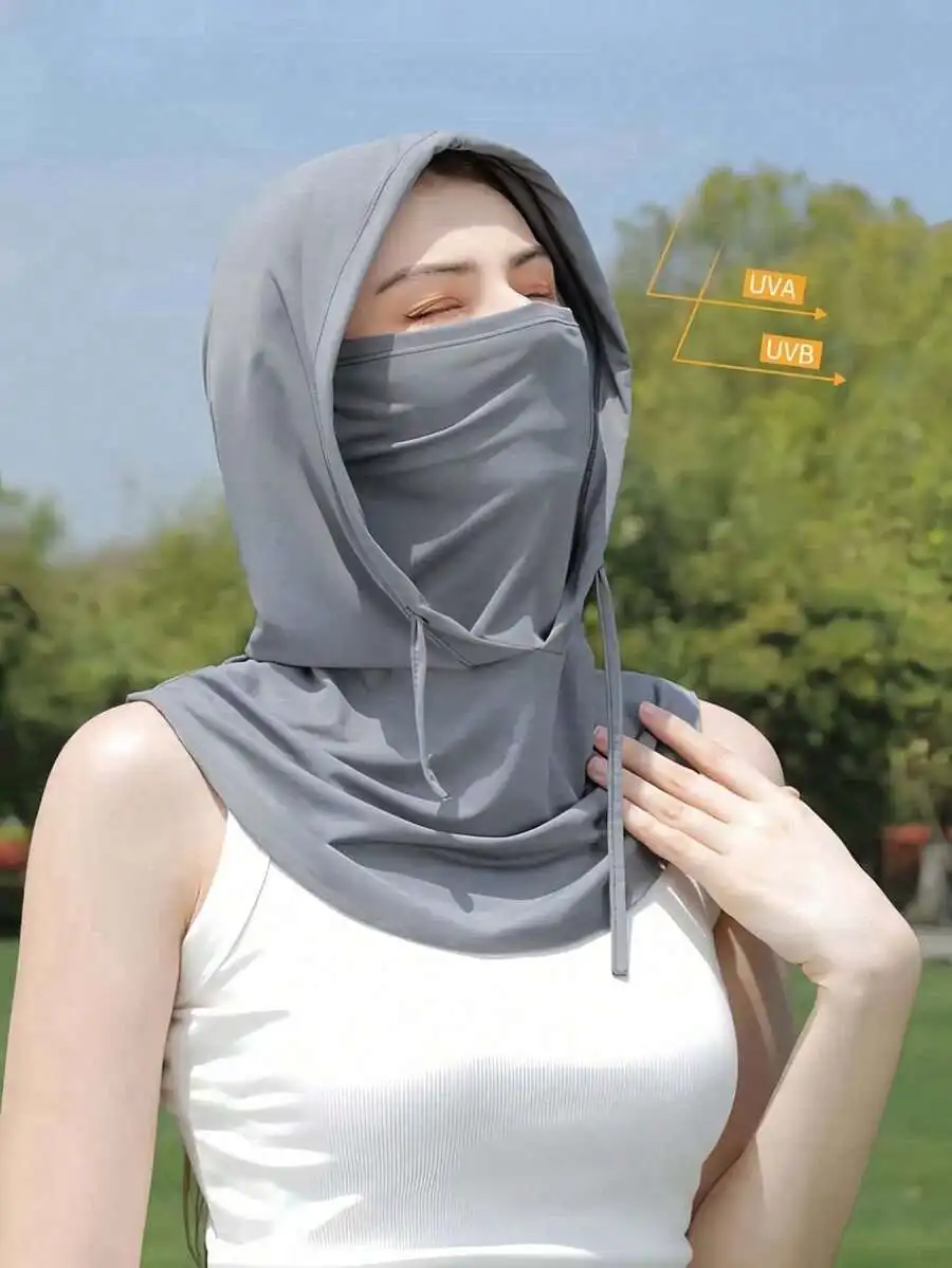 Unisex Ice Silk Sunscreen Balaclava Full Face UV Protection Mask Breathable Seamless Drawstring Neck Gaiter With Ear Covers
Unisex Ice Silk Sunscreen Balaclava Full Face UV Protection Mask Breathable Seamless Drawstring Neck Gaiter With Ear Covers