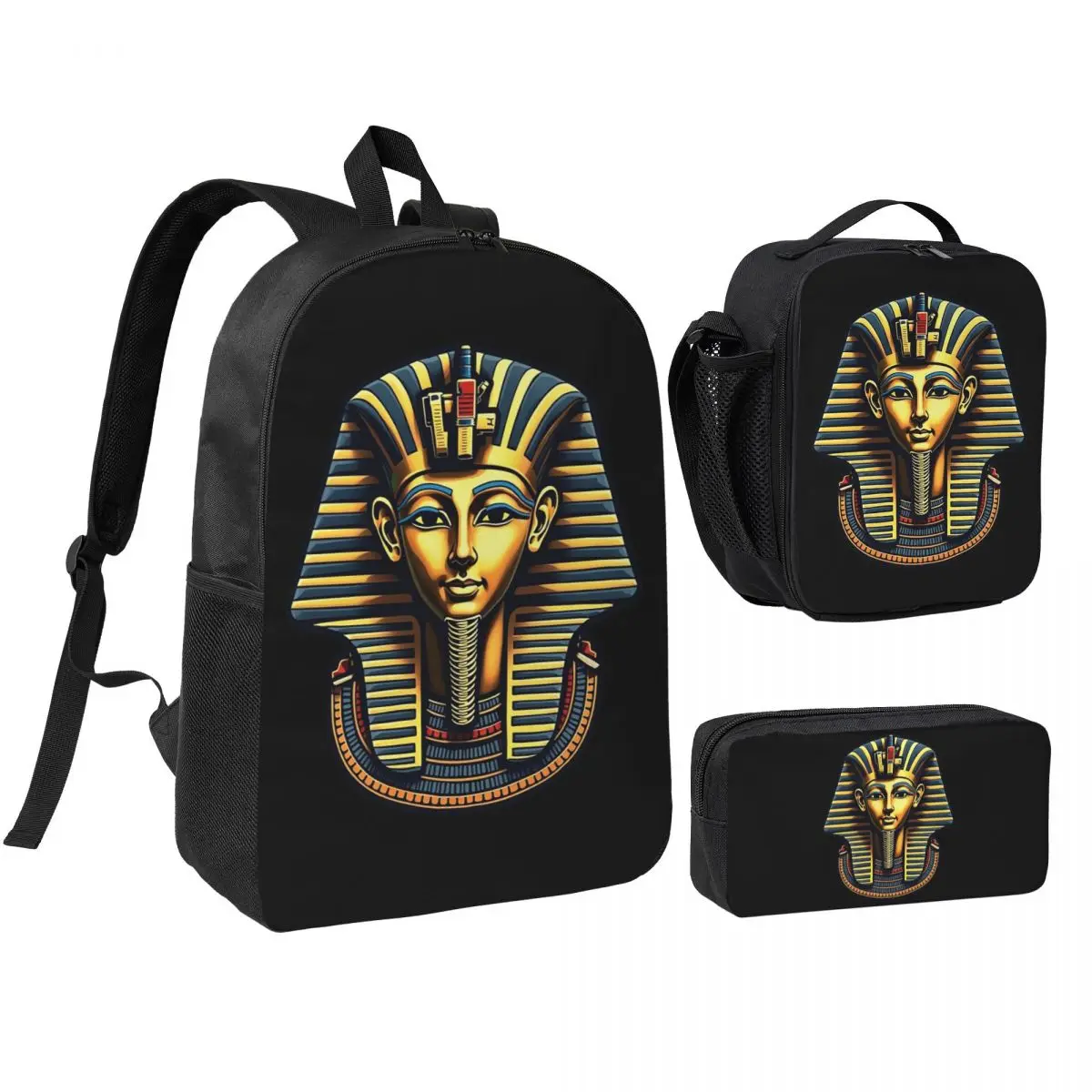 Egyptian Pharaoh With Golden Crown Illustration Backpack BookBag School Bag Shoulder Bags 3ps Insulated Lunch Bag Pencil Case
Egyptian Pharaoh With Golden Crown Illustration Backpack BookBag School Bag Shoulder Bags 3ps Insulated Lunch Bag Pencil Case