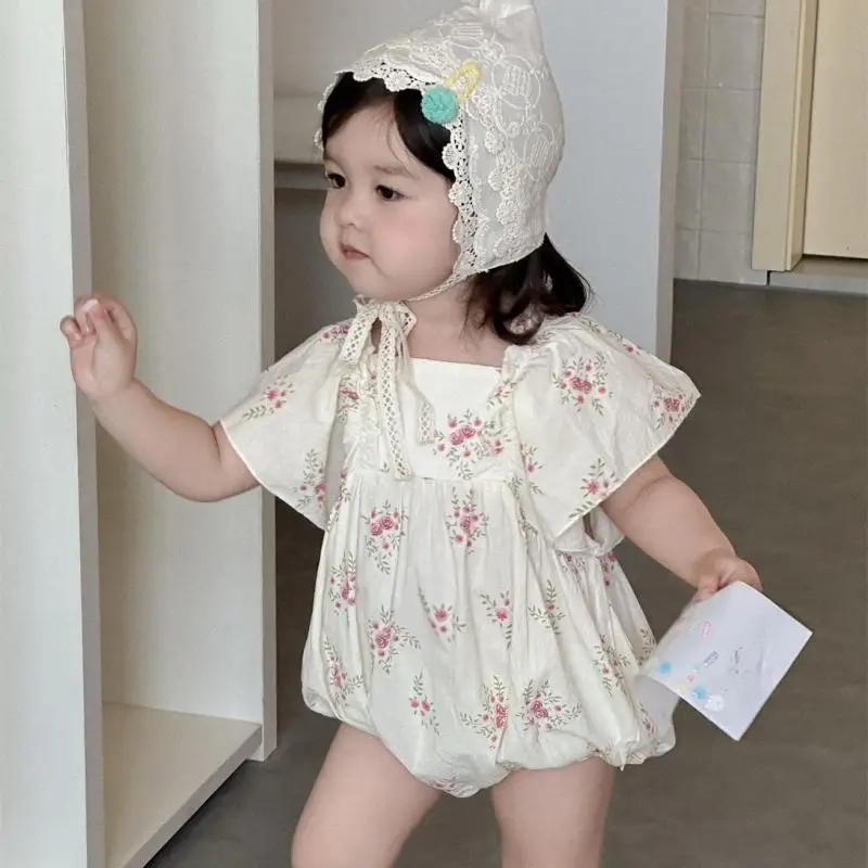 2025 Summer New Baby Girl Cute Flower Bodysuit Cotton Infant Short Sleeve Dot Jumpsuit Newborn Thin Breathable Clothes 0-24M
2025 Summer New Baby Girl Cute Flower Bodysuit Cotton Infant Short Sleeve Dot Jumpsuit Newborn Thin Breathable Clothes 0-24M