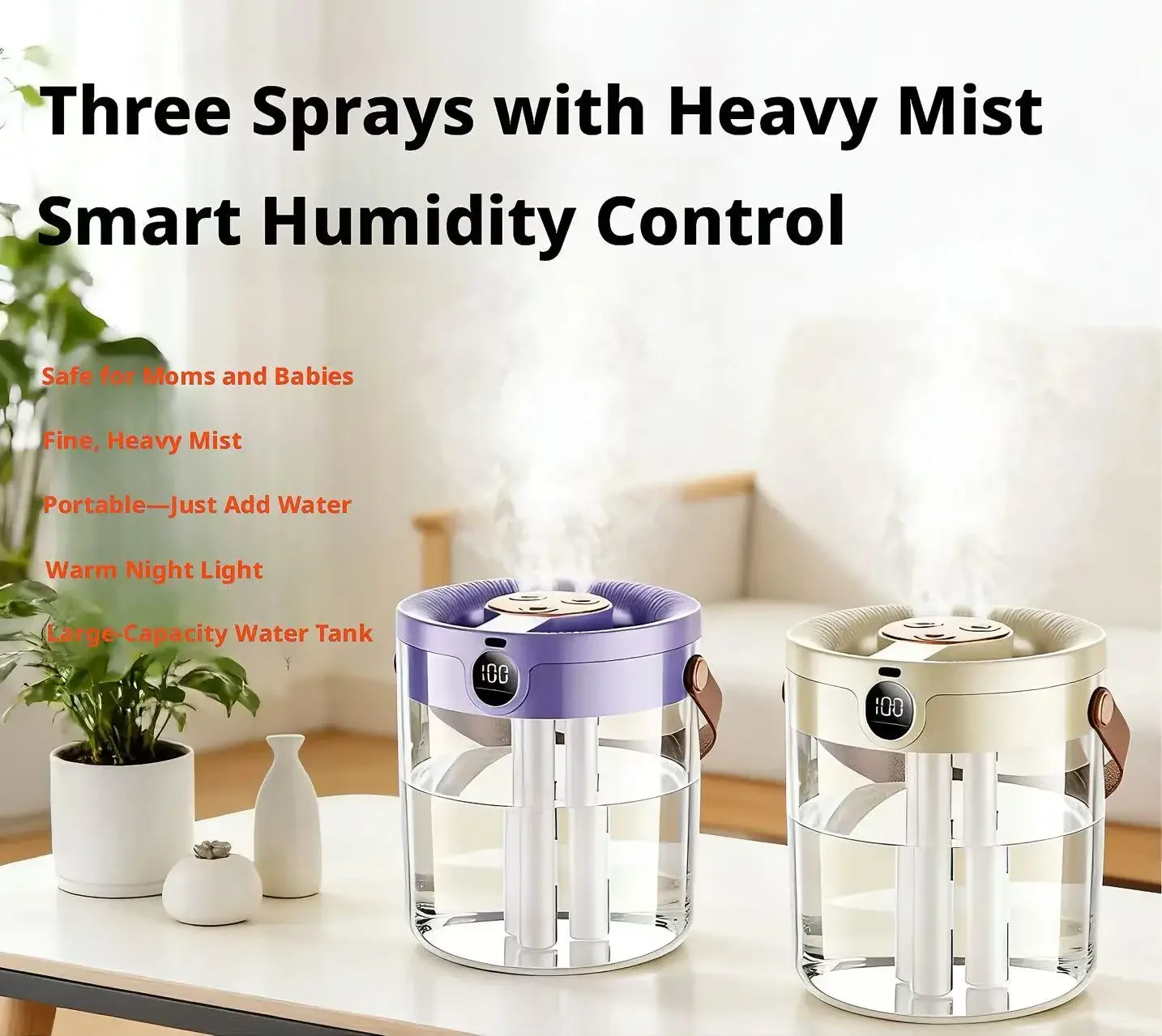 Upgraded 3 Spray Nozzle Humidifier Large Mist Silent Portable Handheld Desktop Air Purifier Home Bedroom Office Mini Humidifier
Upgraded 3 Spray Nozzle Humidifier Large Mist Silent Portable Handheld Desktop Air Purifier Home Bedroom Office Mini Humidifier