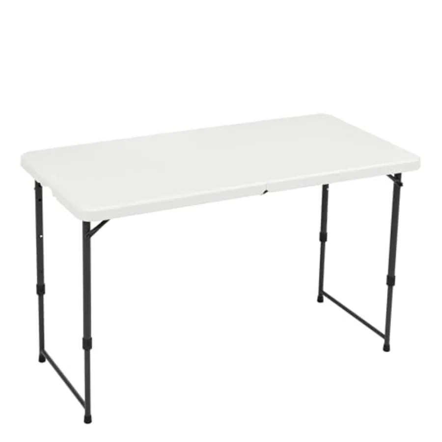 Portable 4 Feet Rectangular Folding Dining Table 4 Adjustable Height Settings Carrying Handle Indoor and Outdoor Sturdy for Eve
Portable 4 Feet Rectangular Folding Dining Table 4 Adjustable Height Settings Carrying Handle Indoor and Outdoor Sturdy for Eve
