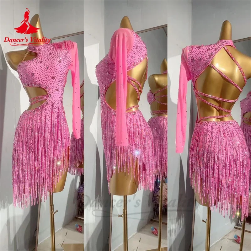 Latin Dance Performance Dress for Women Long Sleeves Full Stones Chacha Tango Competiton Skirt Custom Adult Child Latin Dresses
Latin Dance Performance Dress for Women Long Sleeves Full Stones Chacha Tango Competiton Skirt Custom Adult Child Latin Dresses