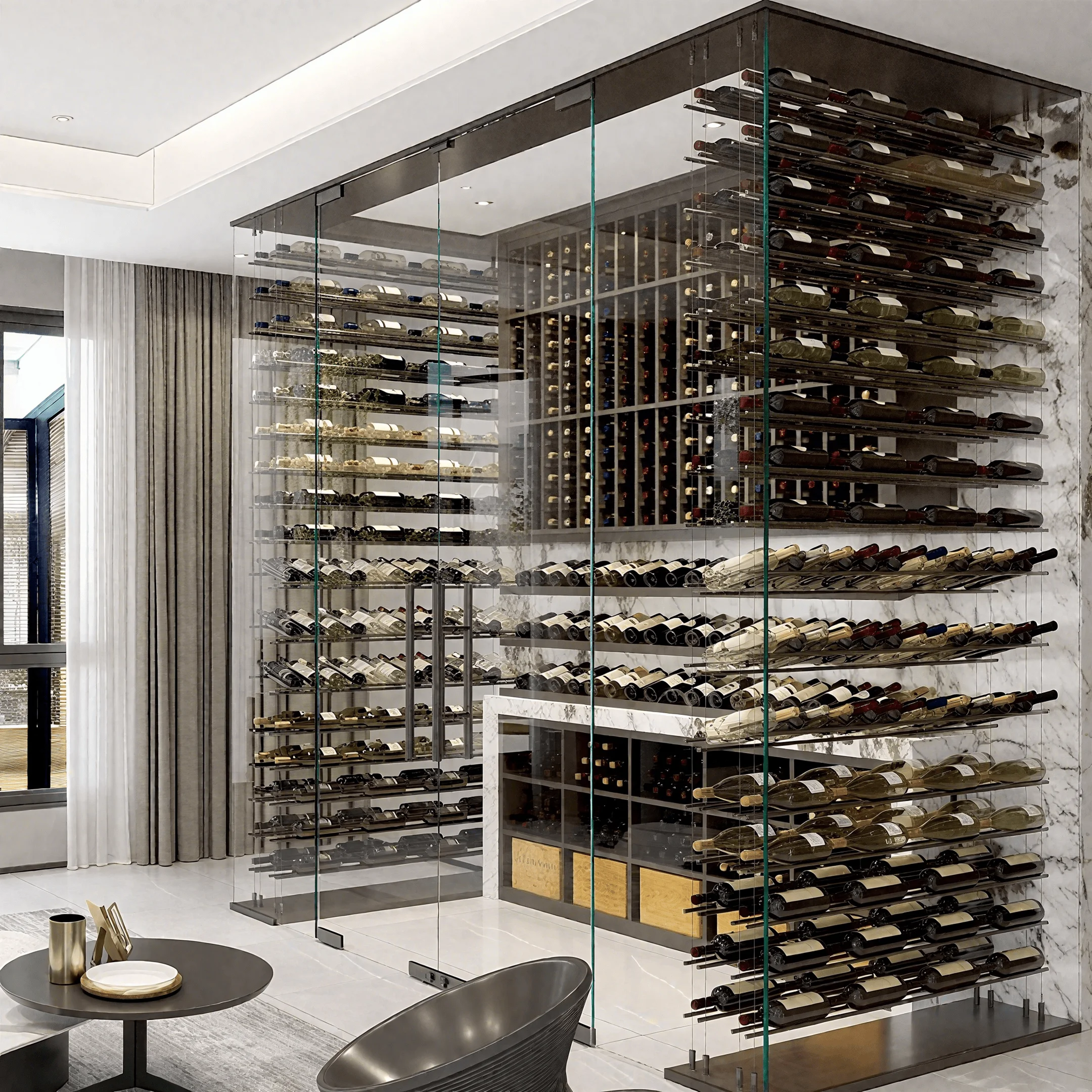 Hot Trend Living Room Transparent Glass Cellar House Wine Rack Bottle Display Bar Storage Wine Cabinet Cellar
Hot Trend Living Room Transparent Glass Cellar House Wine Rack Bottle Display Bar Storage Wine Cabinet Cellar