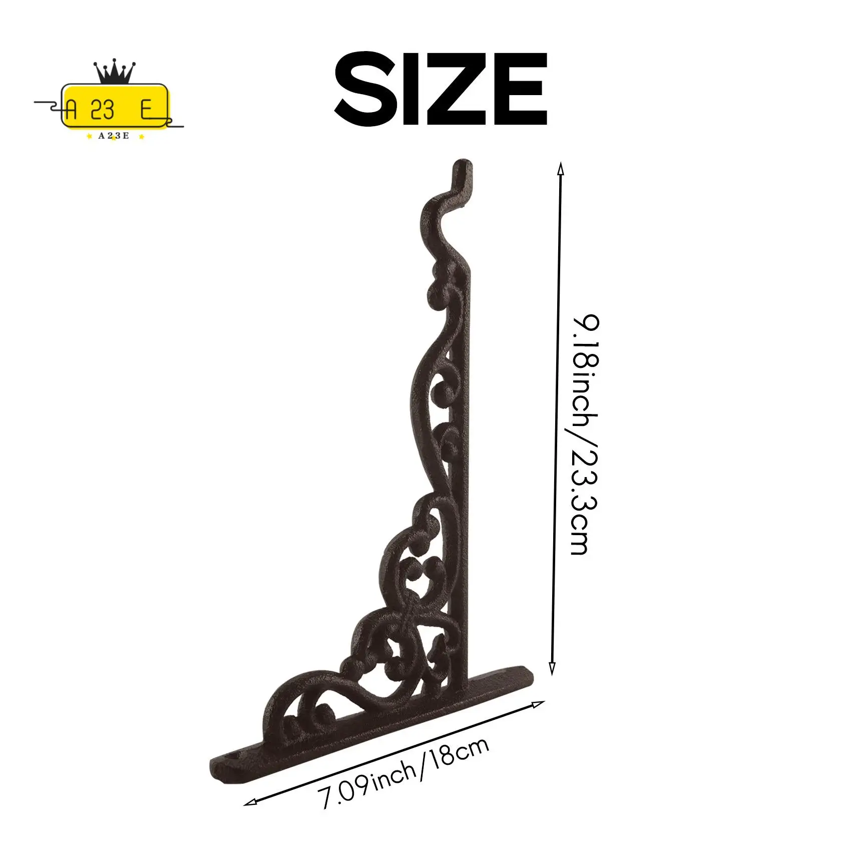 A23E-2 Pack Cast Iron Plant Hanger Hanging Planters Basket Wall Hook With Screws, Vintage Metal Wall Stands For Bird Feeders, Pl
A23E-2 Pack Cast Iron Plant Hanger Hanging Planters Basket Wall Hook With Screws, Vintage Metal Wall Stands For Bird Feeders, Pl
