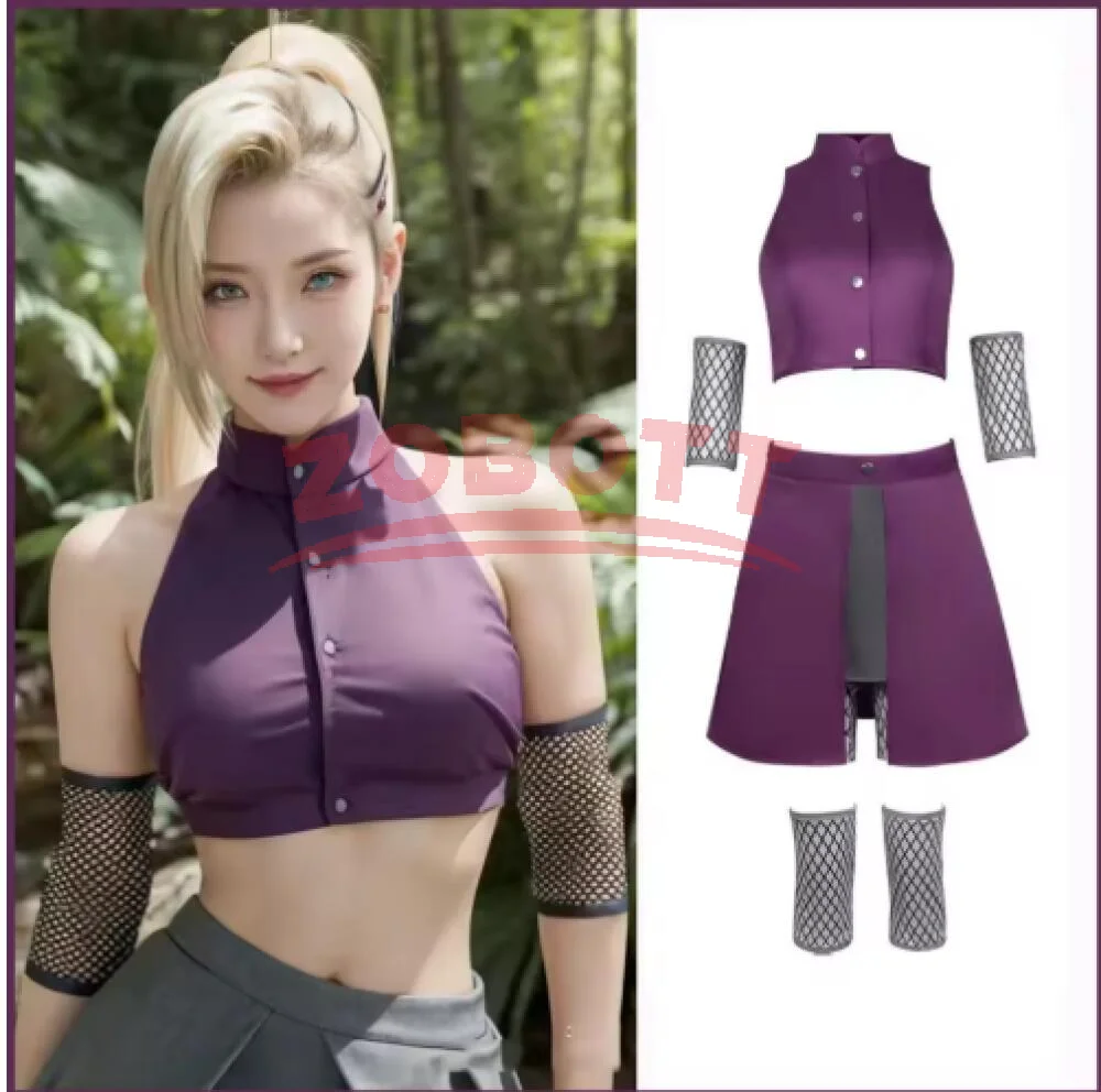 Anime Yamanaka Ino Cosplay Costume Top Skirt Waist Bag Leg Covers Cos Convention Daily Wear Gift
Anime Yamanaka Ino Cosplay Costume Top Skirt Waist Bag Leg Covers Cos Convention Daily Wear Gift