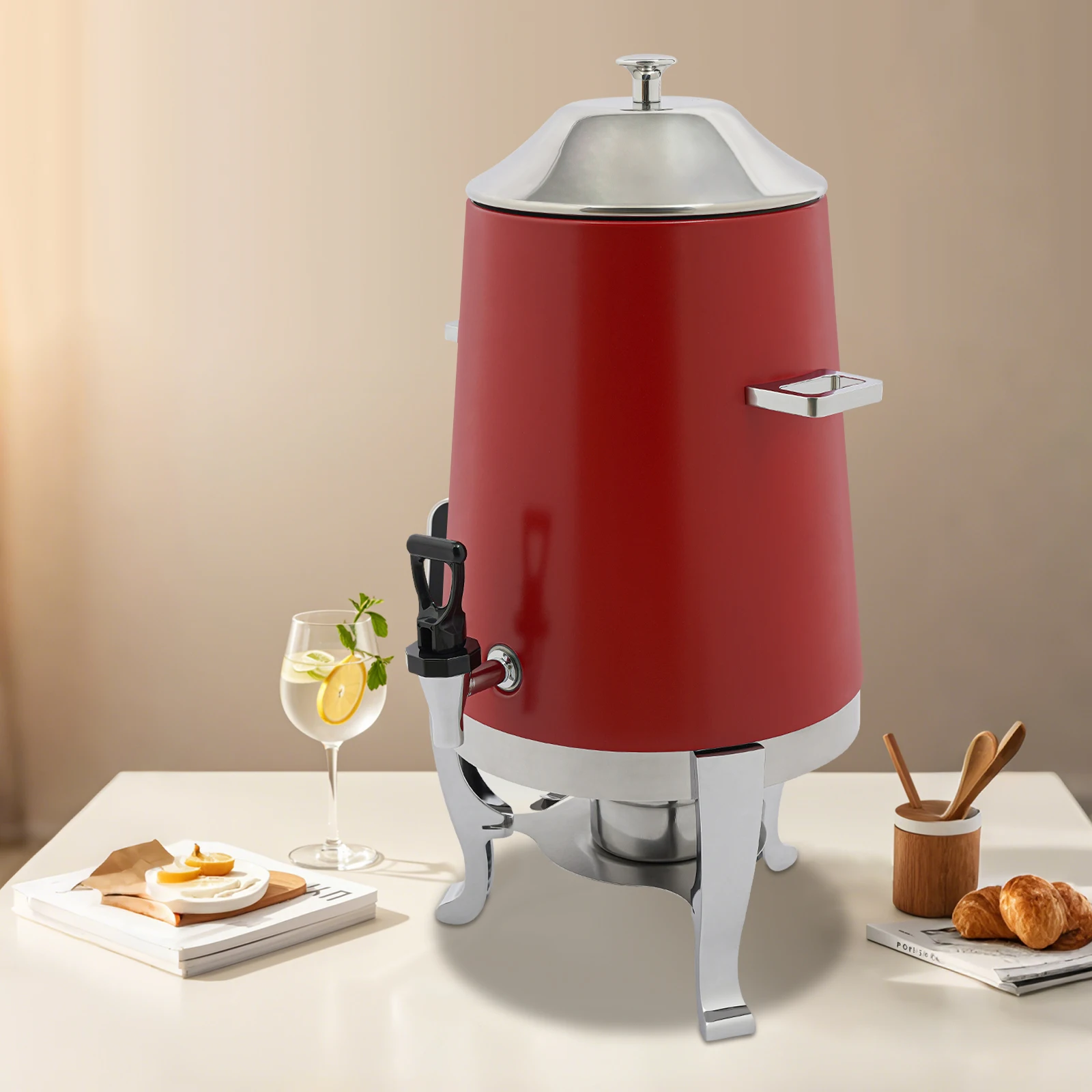 Drink Dispenser, 13L Stainless Steel Insulation Barrel Red, Alcohol Heated Beverage Warmer for Hotel Catering Office Party Event
Drink Dispenser, 13L Stainless Steel Insulation Barrel Red, Alcohol Heated Beverage Warmer for Hotel Catering Office Party Event