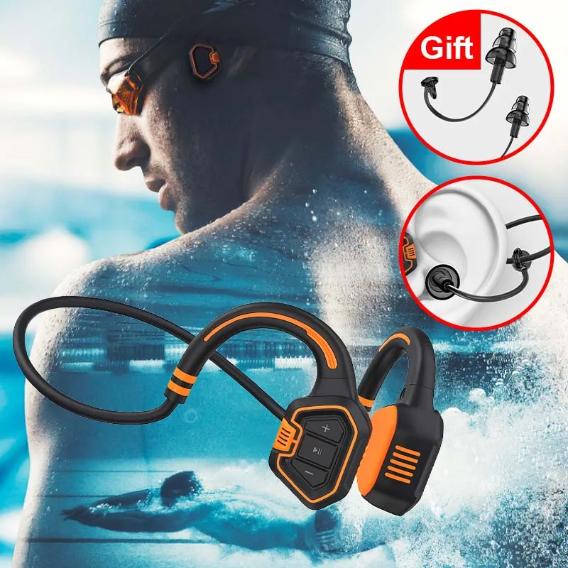 Professional Swimming Bone Conduction Wireless Headphone Built-in 16G Memory MP3 Music Player IP68 Waterproof Bluetooth Headset
Professional Swimming Bone Conduction Wireless Headphone Built-in 16G Memory MP3 Music Player IP68 Waterproof Bluetooth Headset