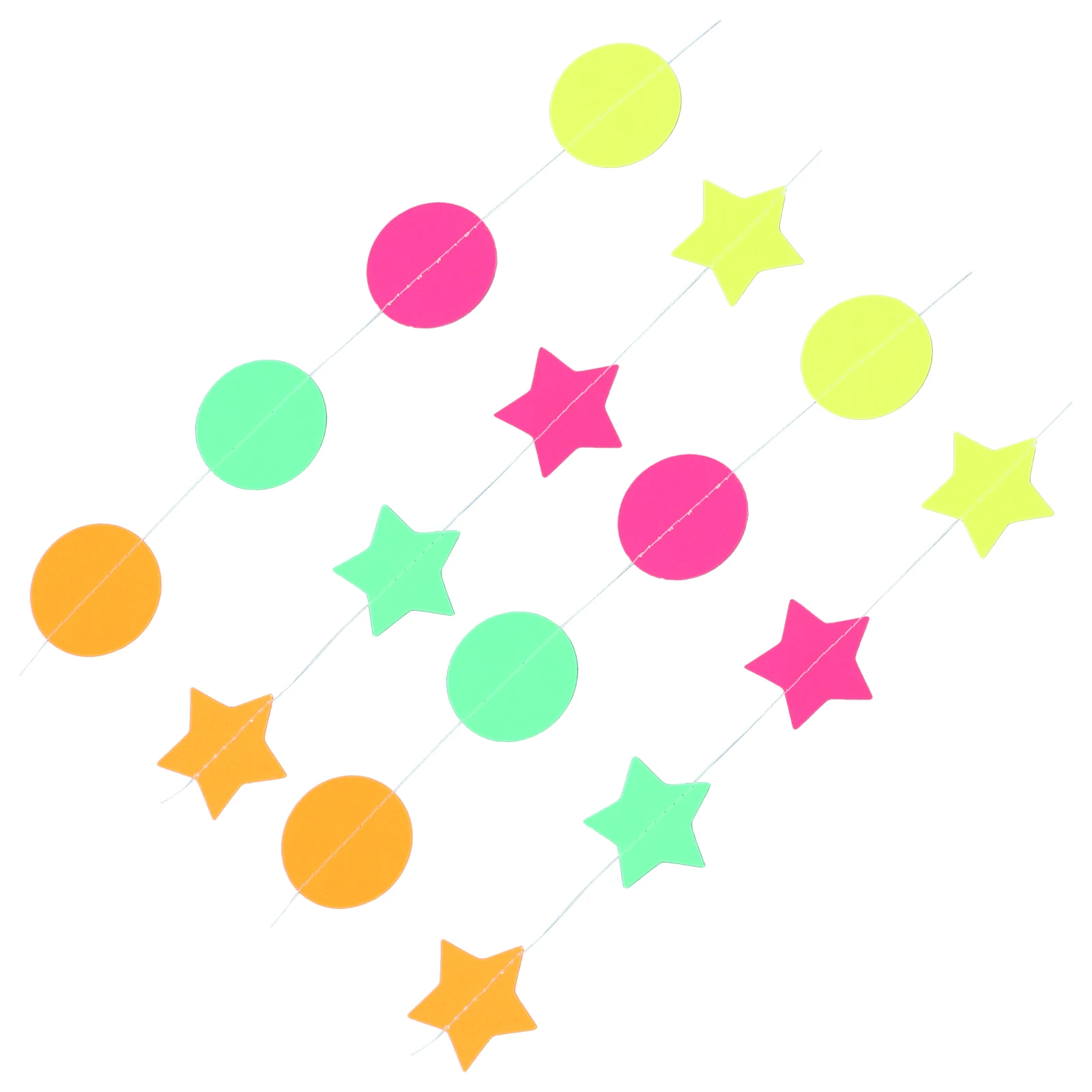 2pcs Fluorescent Paper String Hanging Decoration Holiday Banner Circle Garland Bunting Party Supplies Star Disc Streamer Round
2pcs Fluorescent Paper String Hanging Decoration Holiday Banner Circle Garland Bunting Party Supplies Star Disc Streamer Round