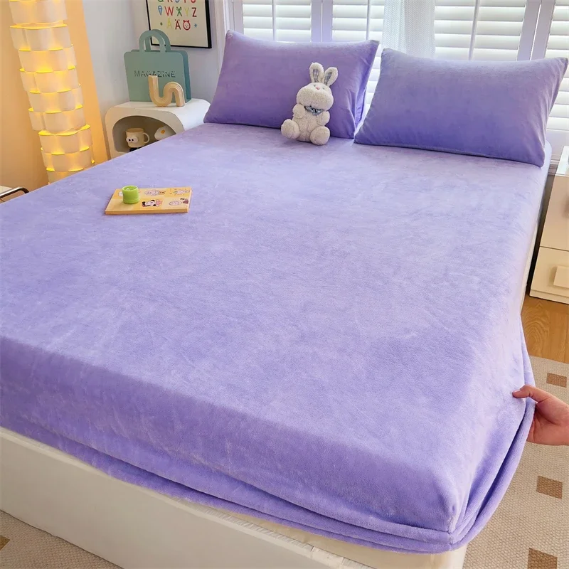 High Gram Heavy Milk Velvet Solid Color Single Bed Hat Series New Light Luxury Cover Autumn/Winter Fluffy Warm White Sheet Cover
High Gram Heavy Milk Velvet Solid Color Single Bed Hat Series New Light Luxury Cover Autumn/Winter Fluffy Warm White Sheet Cover