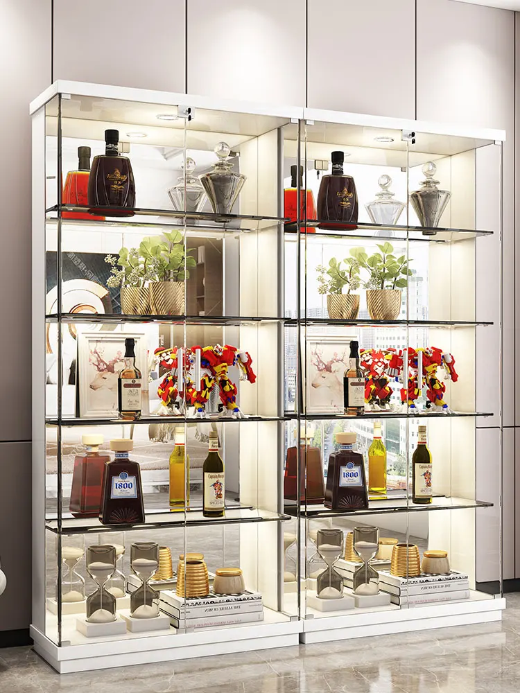Glass door wine cabinet display cabinet Modern simple luxury high-end living room Small glass cabinet
Glass door wine cabinet display cabinet Modern simple luxury high-end living room Small glass cabinet