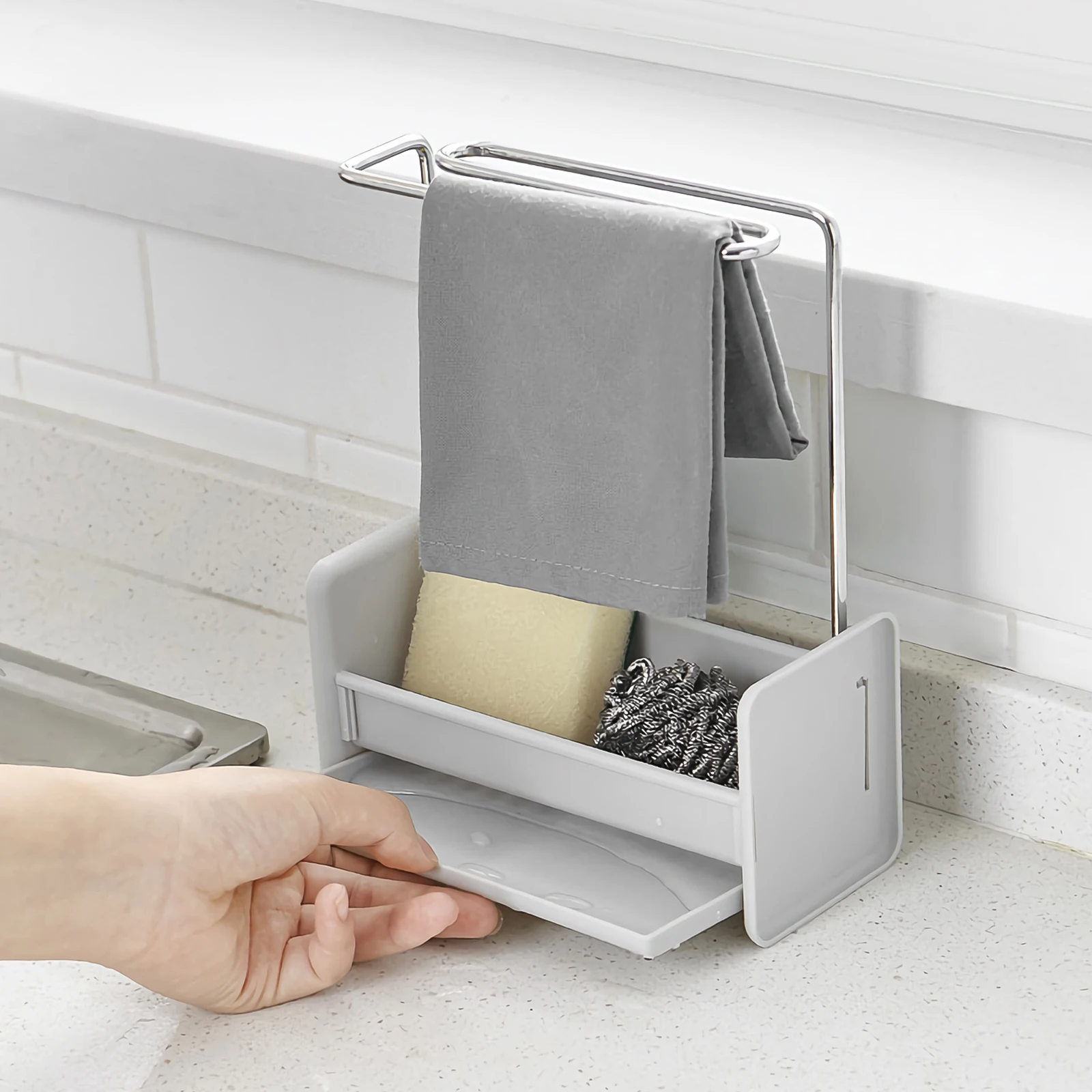 Sink Rack For Kitchen With Drain Pan Rack No Punching Installation Multi-Function Storage Shelf Household Kitchen Accessory
Sink Rack For Kitchen With Drain Pan Rack No Punching Installation Multi-Function Storage Shelf Household Kitchen Accessory