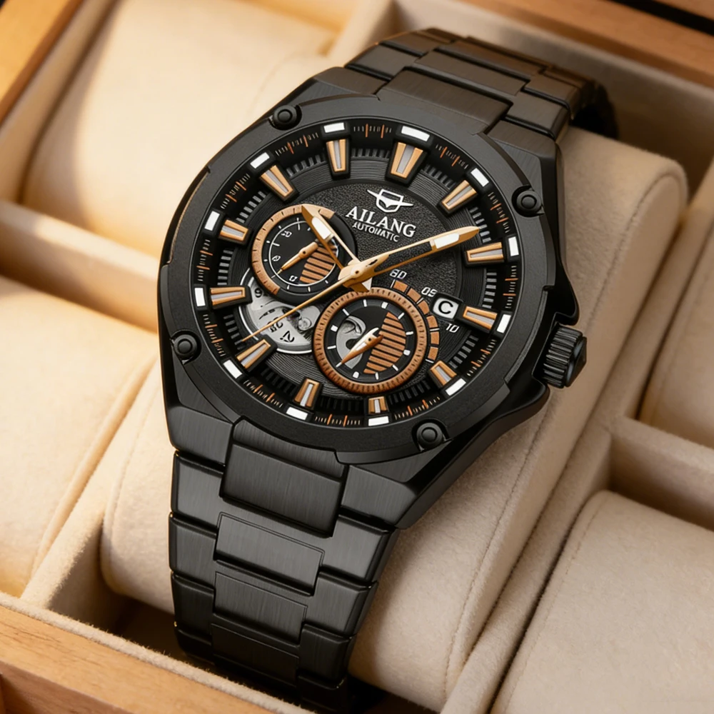 Мужские часы AILANG, лучшие брендовые роскошные механические часы из нержавеющей стали, спортивные водонепроницаемые часы с датой, автоматические деловые мужские часы, reloj
Мужские часы AILANG, лучшие брендовые роскошные механические часы из нержавеющей стали, спортивные водонепроницаемые часы с датой, автоматические деловые мужские часы, reloj