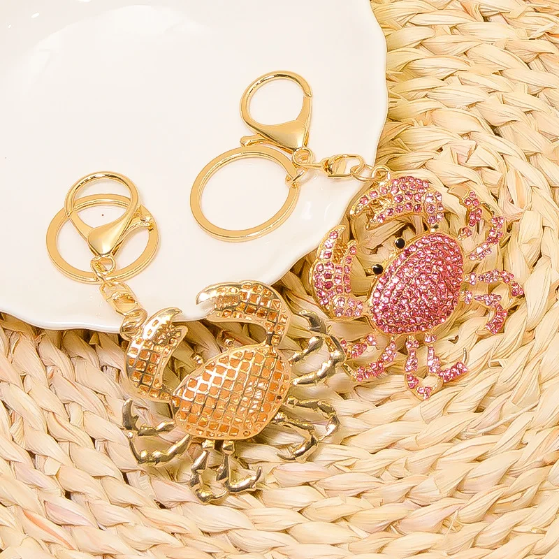 New Marine Animal Crab Keychain Ring Rhinestone Metal Key Pendant Gift Bag Parts Accessories
New Marine Animal Crab Keychain Ring Rhinestone Metal Key Pendant Gift Bag Parts Accessories