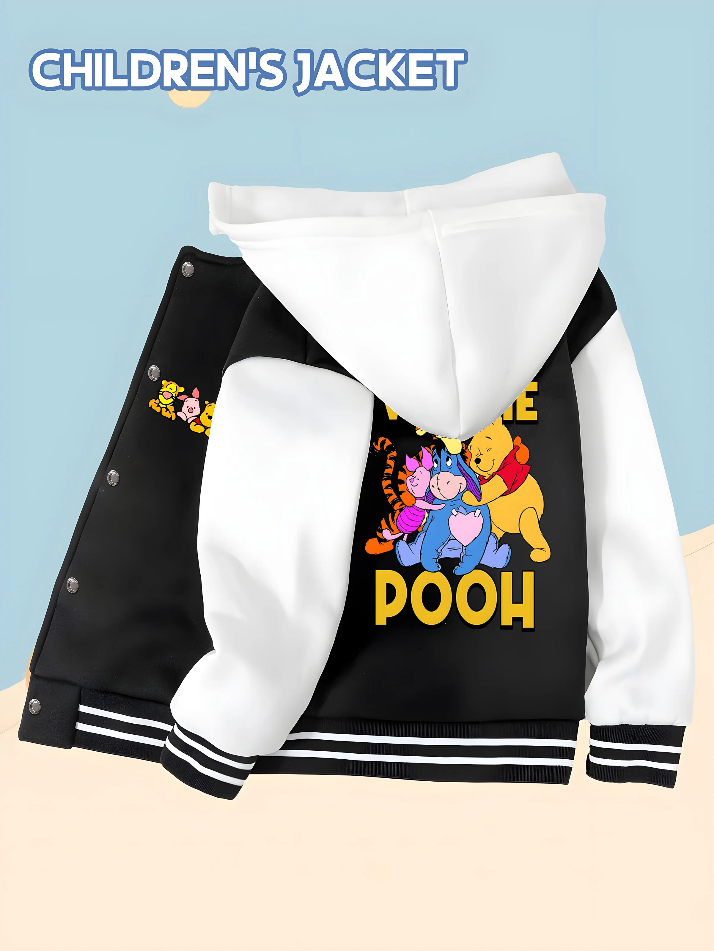 MINISO Disney Boys Baseball Jacket - Winnie the Pooh Tigger Holding Piglet Print, Perfect for Everyday School
MINISO Disney Boys Baseball Jacket - Winnie the Pooh Tigger Holding Piglet Print, Perfect for Everyday School