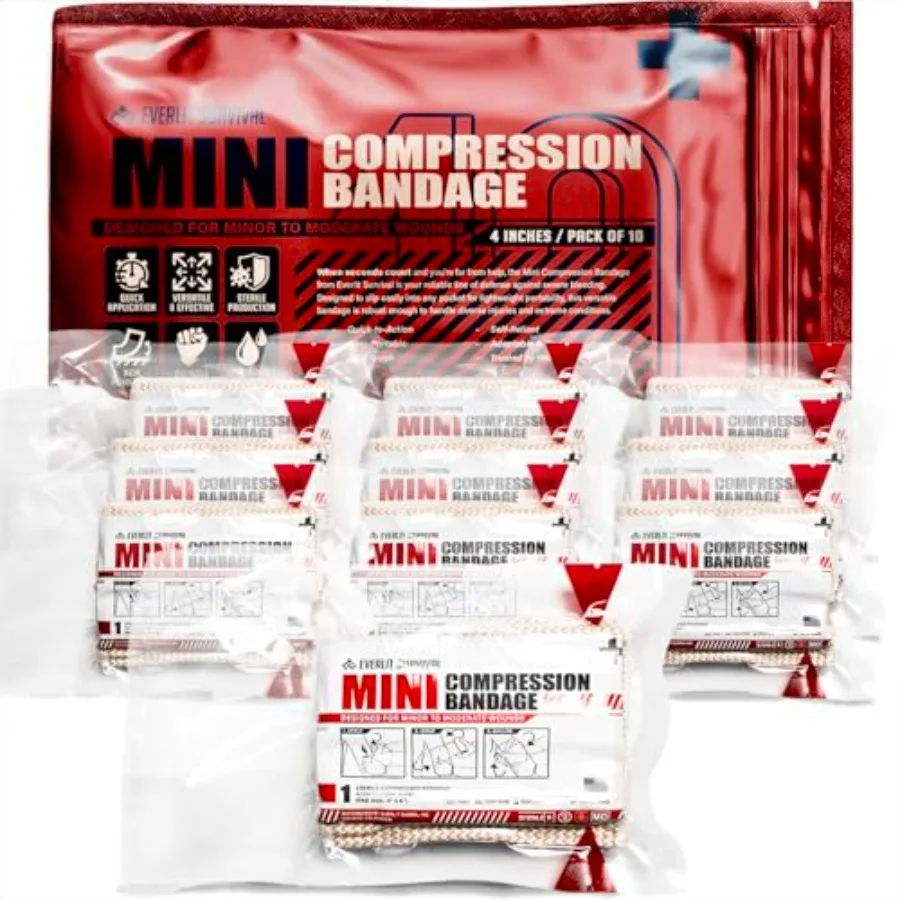 Mini 4 x 6 Inch Emergency Bandage Compression Trauma Pressure Wound Dressing Sterile Vacuum-Sealed for Bleeding Control, Gun Sh
Mini 4 x 6 Inch Emergency Bandage Compression Trauma Pressure Wound Dressing Sterile Vacuum-Sealed for Bleeding Control, Gun Sh