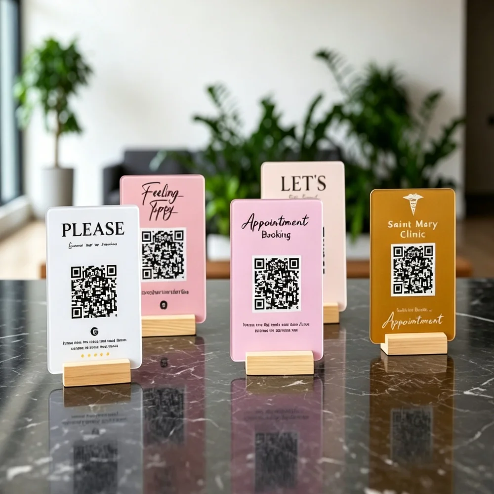Custom QR Code Standee Customized QR Code Scanning NFC Plate Stand Custom Business LOGO Signs Office Desktop Decorative Standee
Custom QR Code Standee Customized QR Code Scanning NFC Plate Stand Custom Business LOGO Signs Office Desktop Decorative Standee