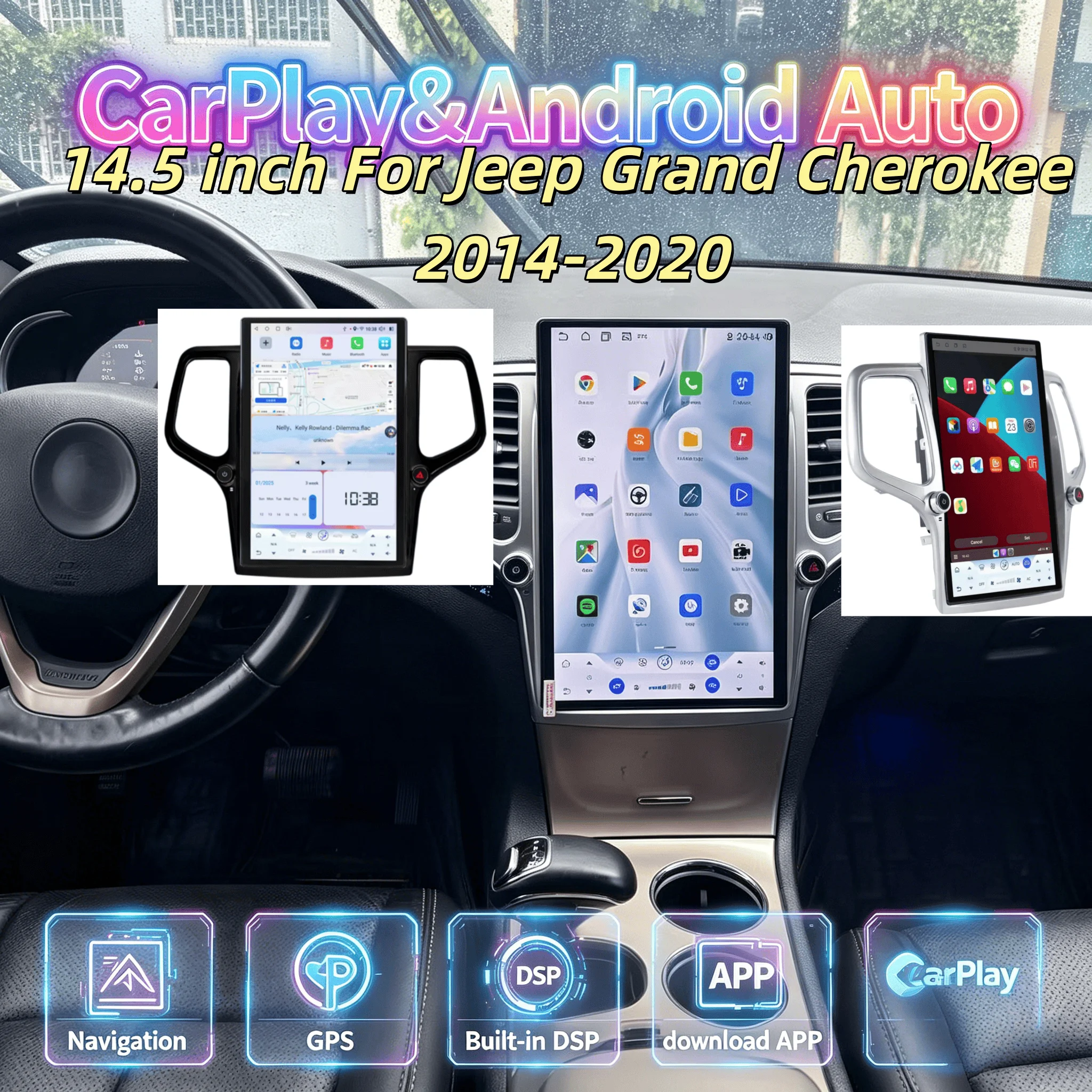 Multimedia Video Wireless Carplay For Jeep Grand Cherokee 2014-2020 Android Player GPS Navigation 4G wifi Head unit Touch Screen
Multimedia Video Wireless Carplay For Jeep Grand Cherokee 2014-2020 Android Player GPS Navigation 4G wifi Head unit Touch Screen