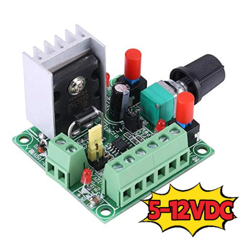 Stepper Motor Controller PWM Pulse Generator Module, Adjustable Speed Regulator Board, 15-160VDC or 5-12VDC Input
Stepper Motor Controller PWM Pulse Generator Module, Adjustable Speed Regulator Board, 15-160VDC or 5-12VDC Input