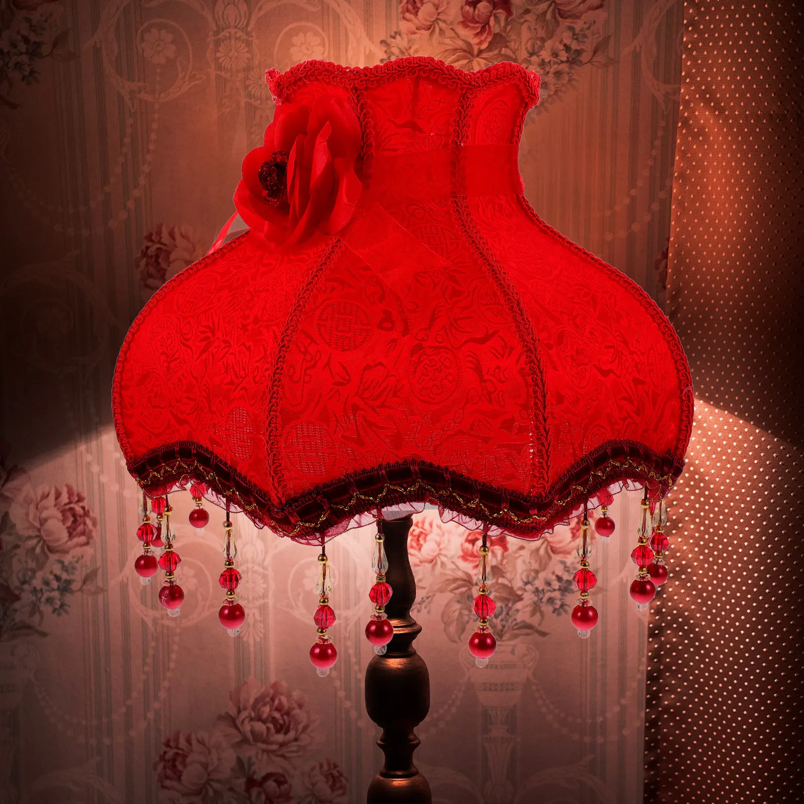 Large Fabric Lamp Shade Vintage Style Floral Beaded Decorative Lampshade for Living Room Bedroom Study Table Desk Lamp
Large Fabric Lamp Shade Vintage Style Floral Beaded Decorative Lampshade for Living Room Bedroom Study Table Desk Lamp