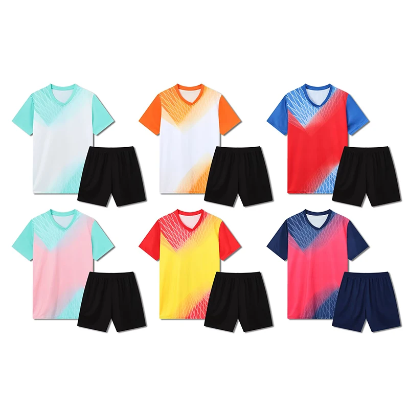 2Pcs Set Adult Children Sports Training Suit Summer New Stylish Colourful PlayBall Wear T-shirt Shorts Competition Uniform
2Pcs Set Adult Children Sports Training Suit Summer New Stylish Colourful PlayBall Wear T-shirt Shorts Competition Uniform