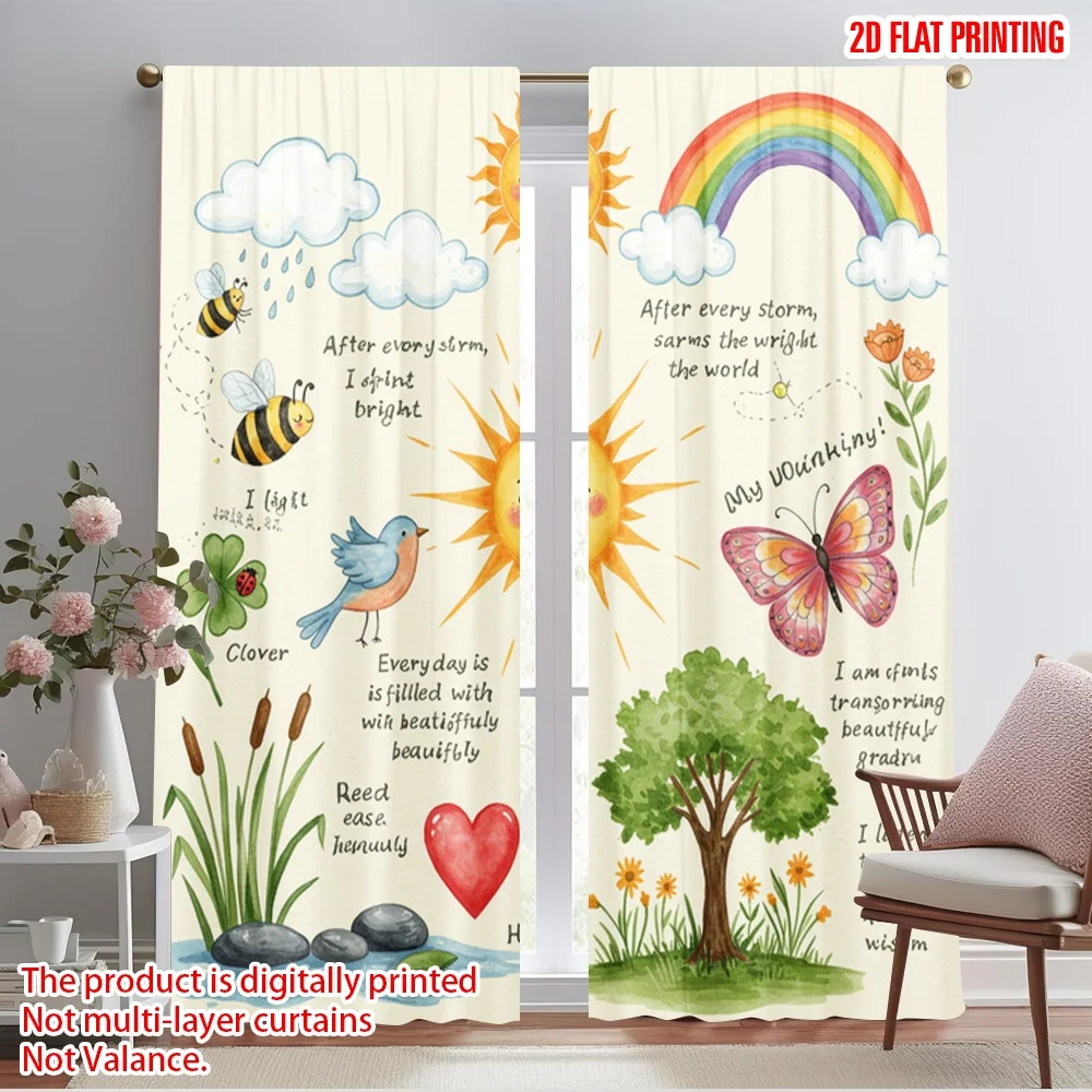 2pcs 2D flat printing Curtains Sweet Moments Gentle Spirit Kindness Fabric Without Electricity Seasonal Party & Holiday Decor
2pcs 2D flat printing Curtains Sweet Moments Gentle Spirit Kindness Fabric Without Electricity Seasonal Party & Holiday Decor