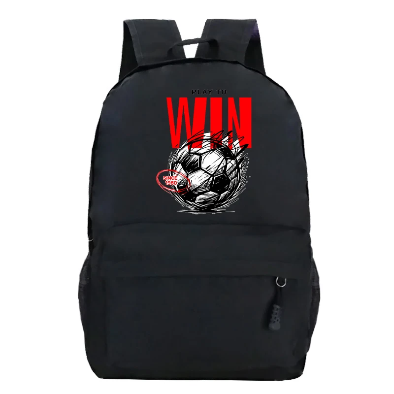 "Play To Win" Fashion Soccer Backpack Teen Boys Girls Casual Zipper Rucksack Student Women Men Football Fan Gifts Bagpack
"Play To Win" Fashion Soccer Backpack Teen Boys Girls Casual Zipper Rucksack Student Women Men Football Fan Gifts Bagpack