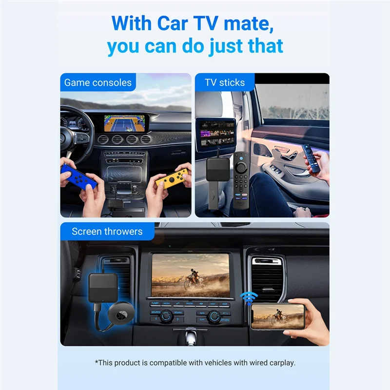 L72A-Car Wireless Converter CA361 Car Carplay For Xiaomi TV Box Converter Support -Compatible Converter
L72A-Car Wireless Converter CA361 Car Carplay For Xiaomi TV Box Converter Support -Compatible Converter