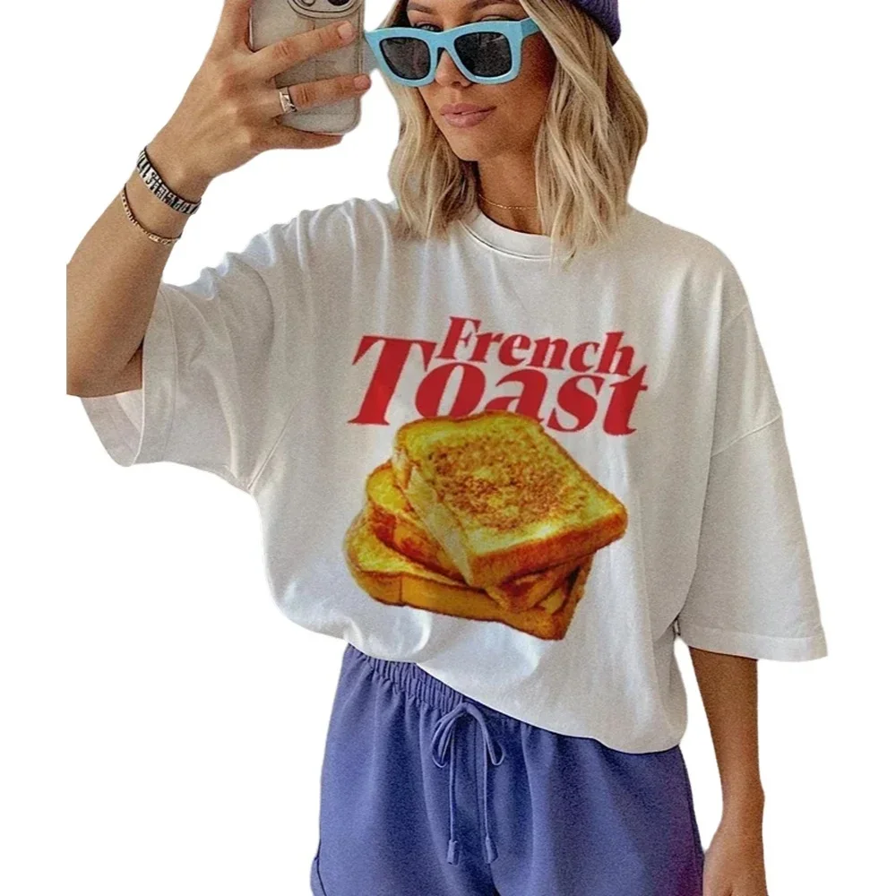 Женская футболка с графическим рисунком French Toast Y2K, эстетичная уличная одежда для завтрака, топ в стиле ретро, милая модная футболка унисекс с едой
Женская футболка с графическим рисунком French Toast Y2K, эстетичная уличная одежда для завтрака, топ в стиле ретро, милая модная футболка унисекс с едой