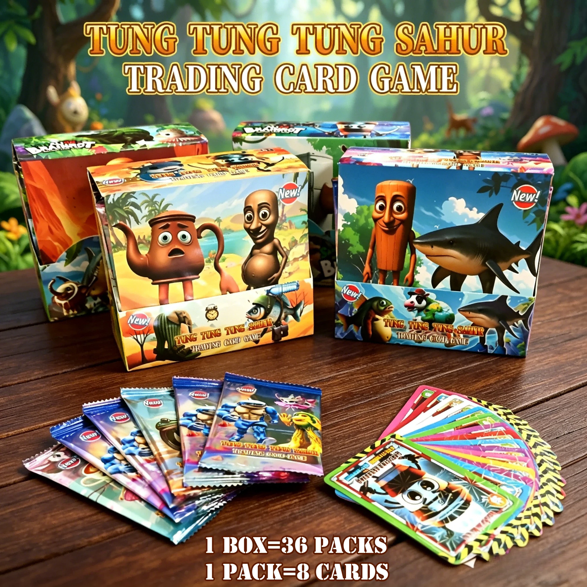 8-288PCS Italian Brainrot Tung Tung Tung Sahur Trading Cards Tralalero Tralala Collectible Battle Game Cards Blind Box Gift
8-288PCS Italian Brainrot Tung Tung Tung Sahur Trading Cards Tralalero Tralala Collectible Battle Game Cards Blind Box Gift