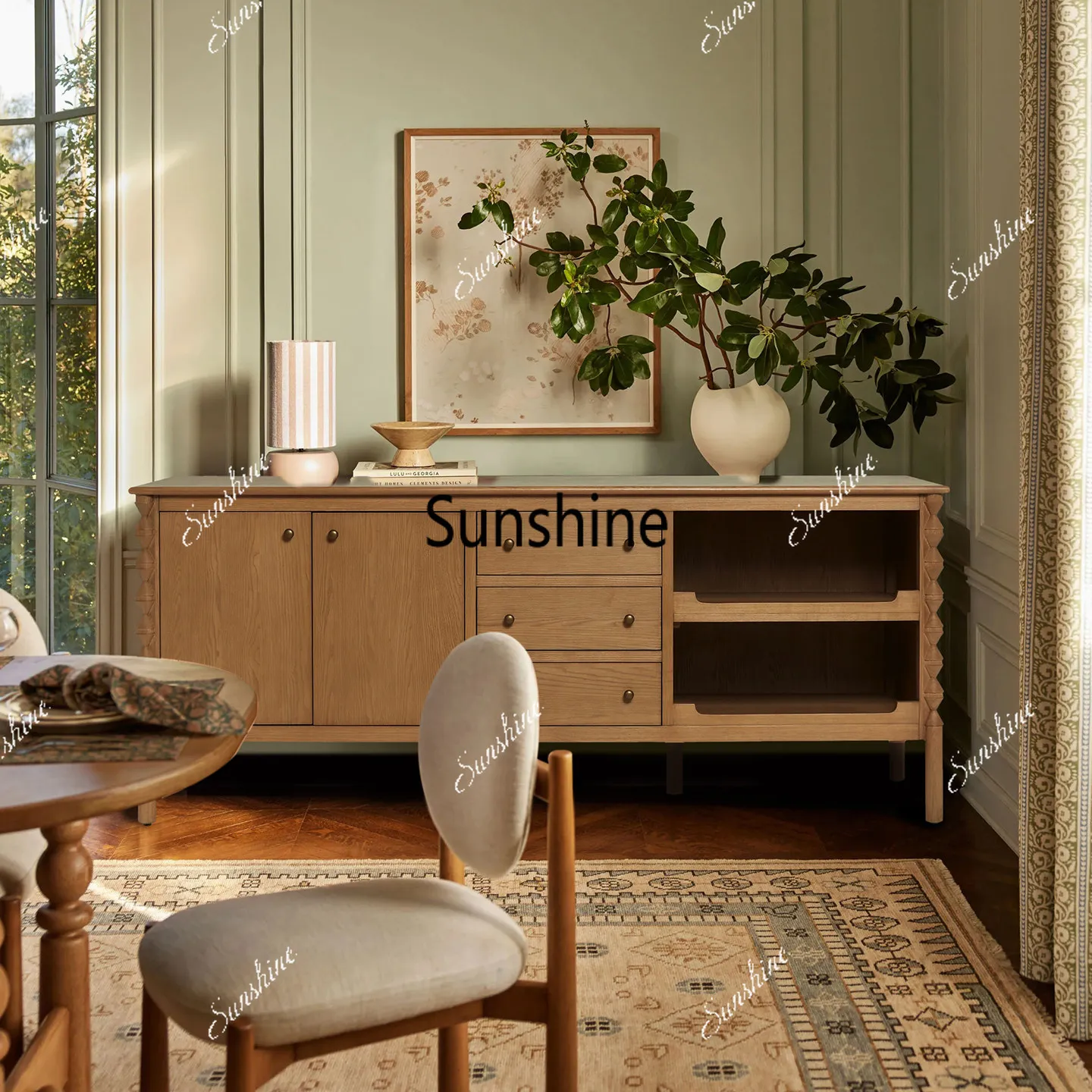 American retro solid wood storage TV cabinet medieval wabi sabi storage TV cabinet
American retro solid wood storage TV cabinet medieval wabi sabi storage TV cabinet