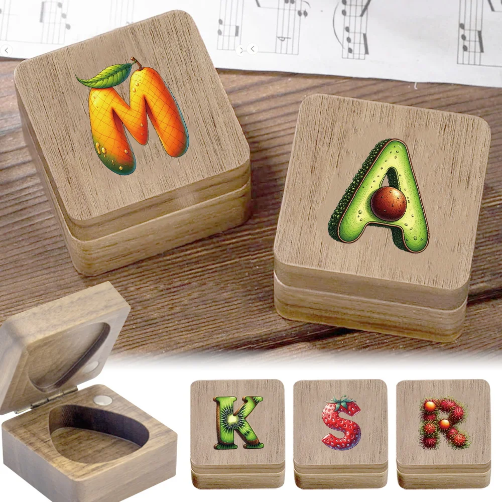 Portable Solid Wood Guitar Paddle Storage Box Suitable for Guitarists Fruit Letter Initial Name 26 Letters Pattern
Portable Solid Wood Guitar Paddle Storage Box Suitable for Guitarists Fruit Letter Initial Name 26 Letters Pattern