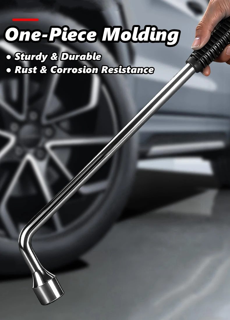 Car Spare Tire Lug Wrench - L type Hexagonal Head 17/19/21/22/23/24mm Slotted End Socket Repair Tool, Standard Tire Wrench
Car Spare Tire Lug Wrench - L type Hexagonal Head 17/19/21/22/23/24mm Slotted End Socket Repair Tool, Standard Tire Wrench