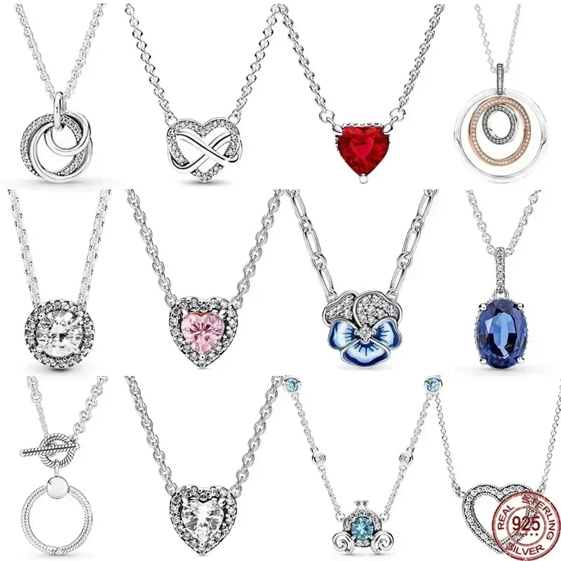 Hot selling 925 Sterling silver Classic Heart-shaped Multi Circular Pendant Necklace fit Original Pandora Pendant DIY Jewelry
Hot selling 925 Sterling silver Classic Heart-shaped Multi Circular Pendant Necklace fit Original Pandora Pendant DIY Jewelry
