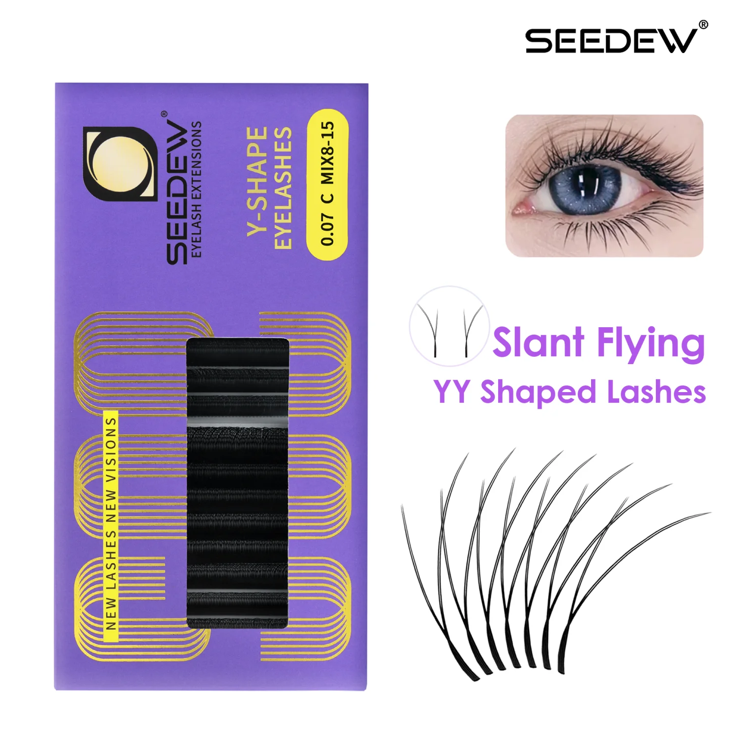 SEEDEW 0.07 Oblique Flying YY Eyelashes Extensions Fox Series False Eyelashes Natural Soft Lashes
SEEDEW 0.07 Oblique Flying YY Eyelashes Extensions Fox Series False Eyelashes Natural Soft Lashes