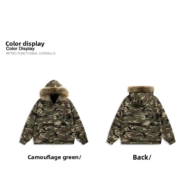 Casual American Camouflage Outdoor Cardigan Cycling Jacket Couple Style Fashionable Sweatshirt Mens Trendy Brand Fur Collar Coat
Casual American Camouflage Outdoor Cardigan Cycling Jacket Couple Style Fashionable Sweatshirt Mens Trendy Brand Fur Collar Coat