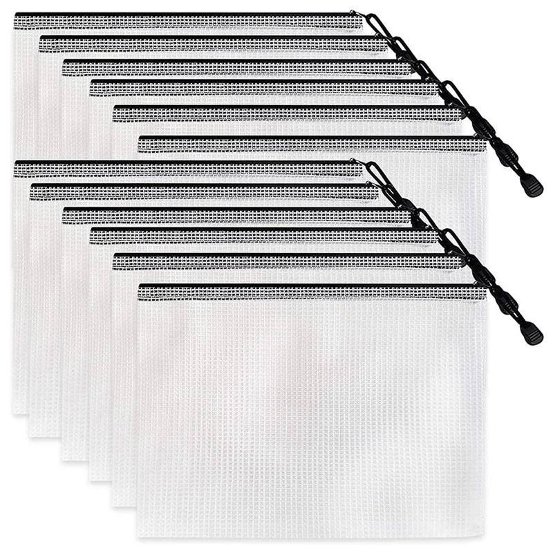 12 Pcs Zipper File Bag A4 Zipper Mesh Bag Board Game Storage Bag PVC File Bag Office Supplies Storage Bag (34Cmx24cm)
12 Pcs Zipper File Bag A4 Zipper Mesh Bag Board Game Storage Bag PVC File Bag Office Supplies Storage Bag (34Cmx24cm)