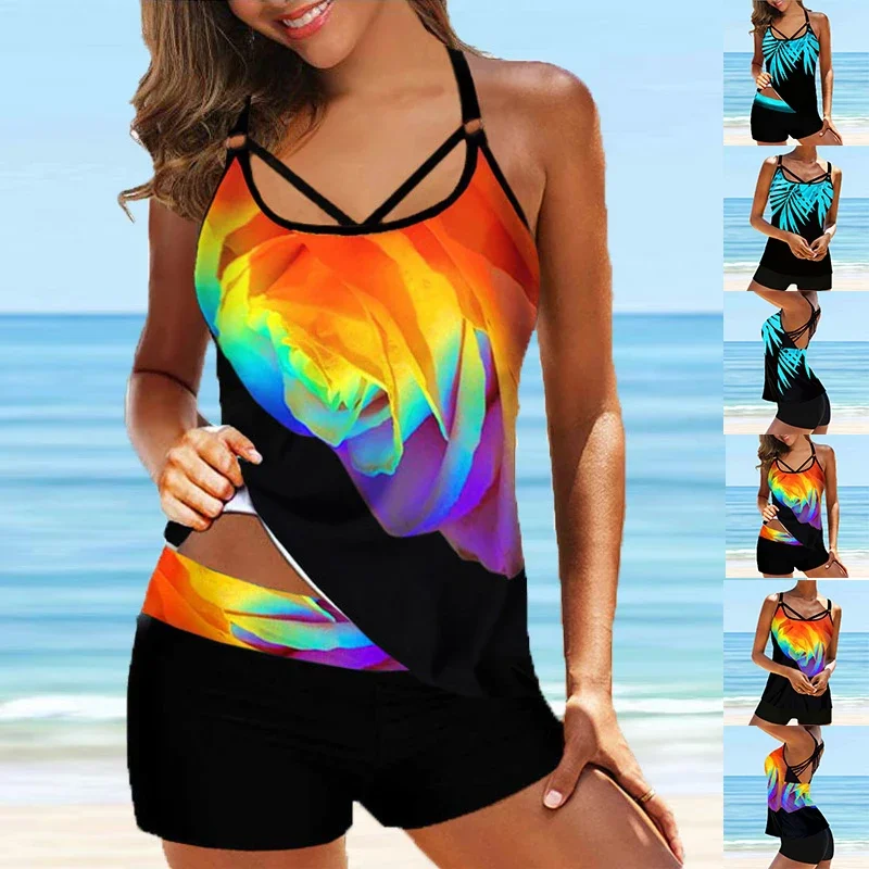 2023 Summer Regular Tankini New Design Printed Women's Swimwear Two Piece Swimwear Bikini Set Beach Wear Swimwear Swimwear Set
2023 Summer Regular Tankini New Design Printed Women's Swimwear Two Piece Swimwear Bikini Set Beach Wear Swimwear Swimwear Set