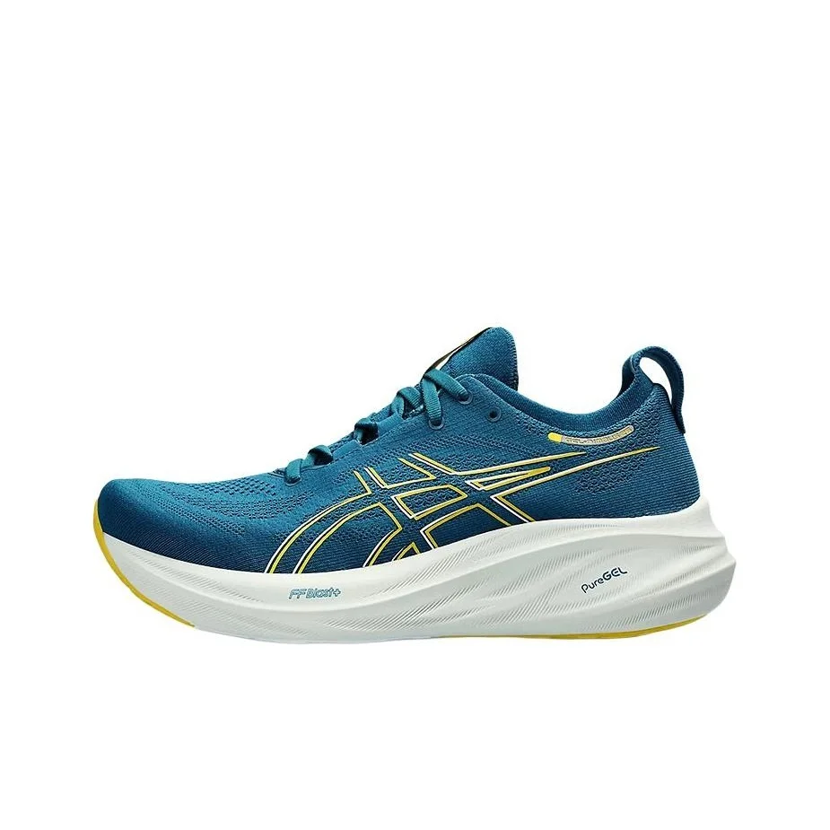 ASICS Gel Nimbus 26 Evening Teal Light Mustard 1011B794-402
ASICS Gel Nimbus 26 Evening Teal Light Mustard 1011B794-402
